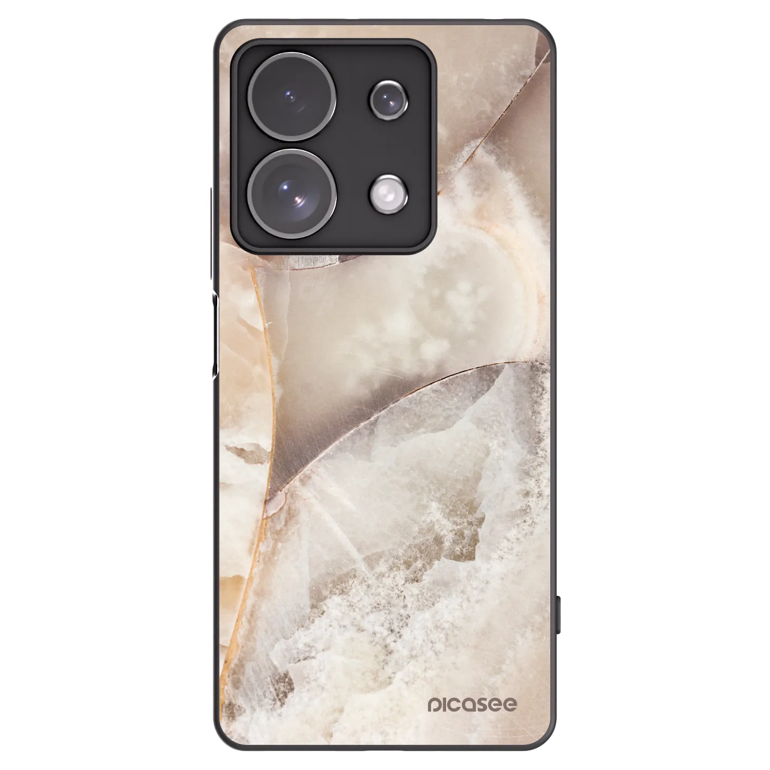 Picasee crna silikonska maskica za Xiaomi Redmi Note 13 Pro 4G - Cream marble