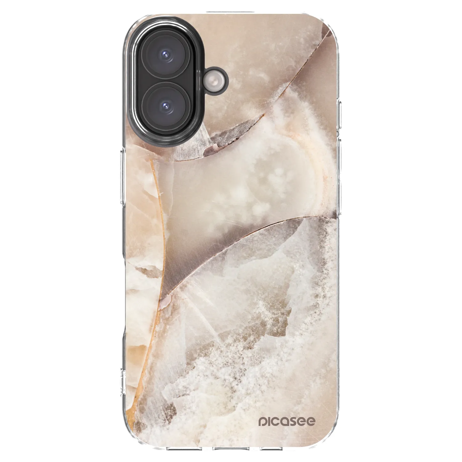 Picasee silikonska prozirna maskica za Apple iPhone 16 - Cream marble