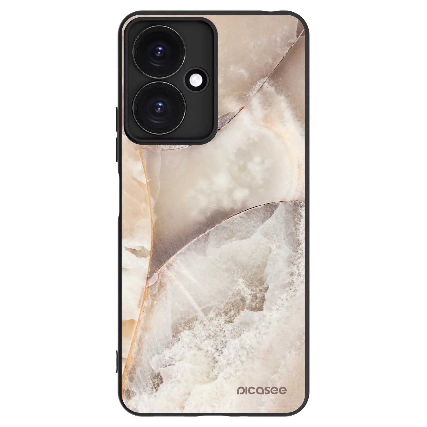Picasee crna silikonska maskica za Xiaomi Redmi 13C 5G - Cream marble