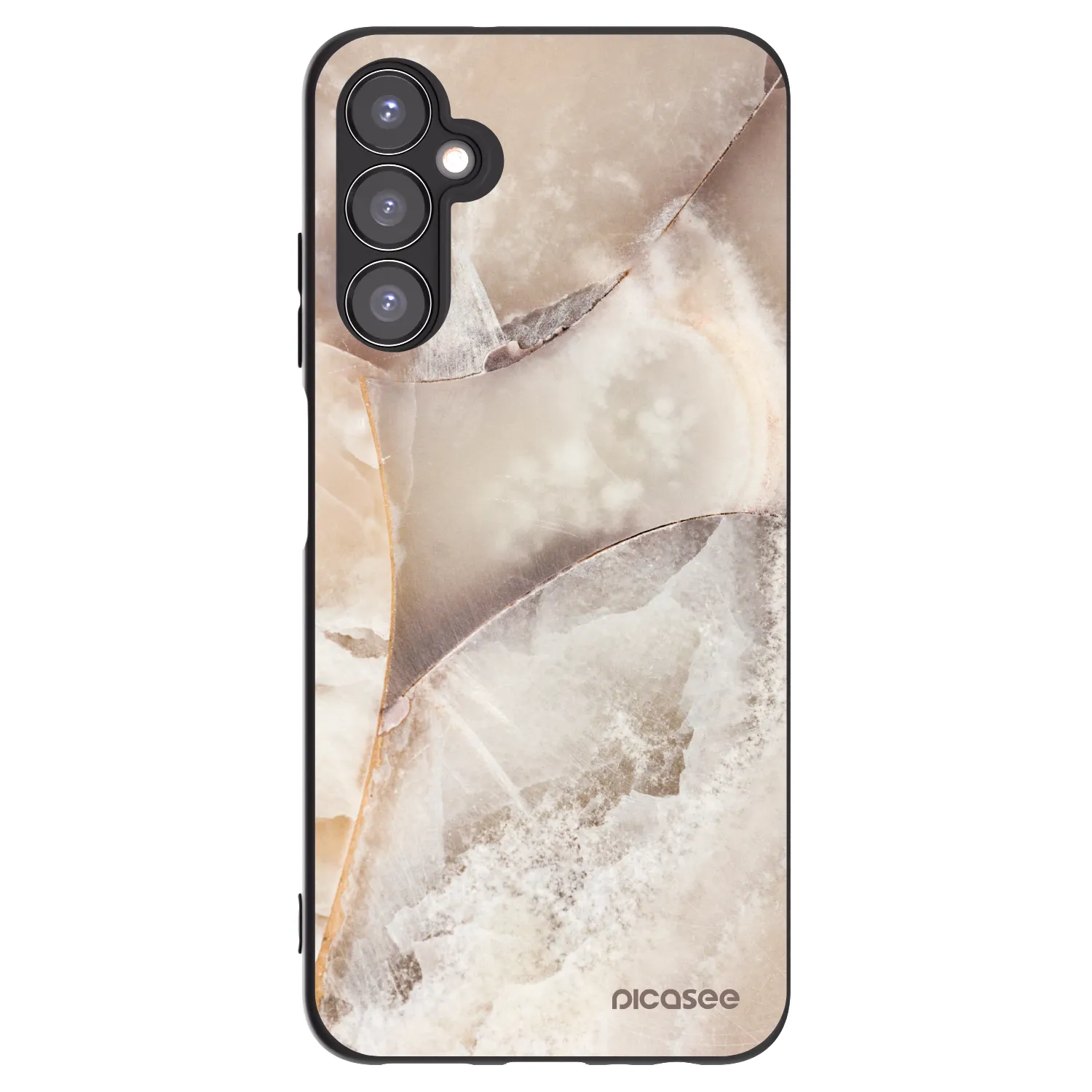Picasee crna silikonska maskica za Samsung Galaxy A05s A057G - Cream marble