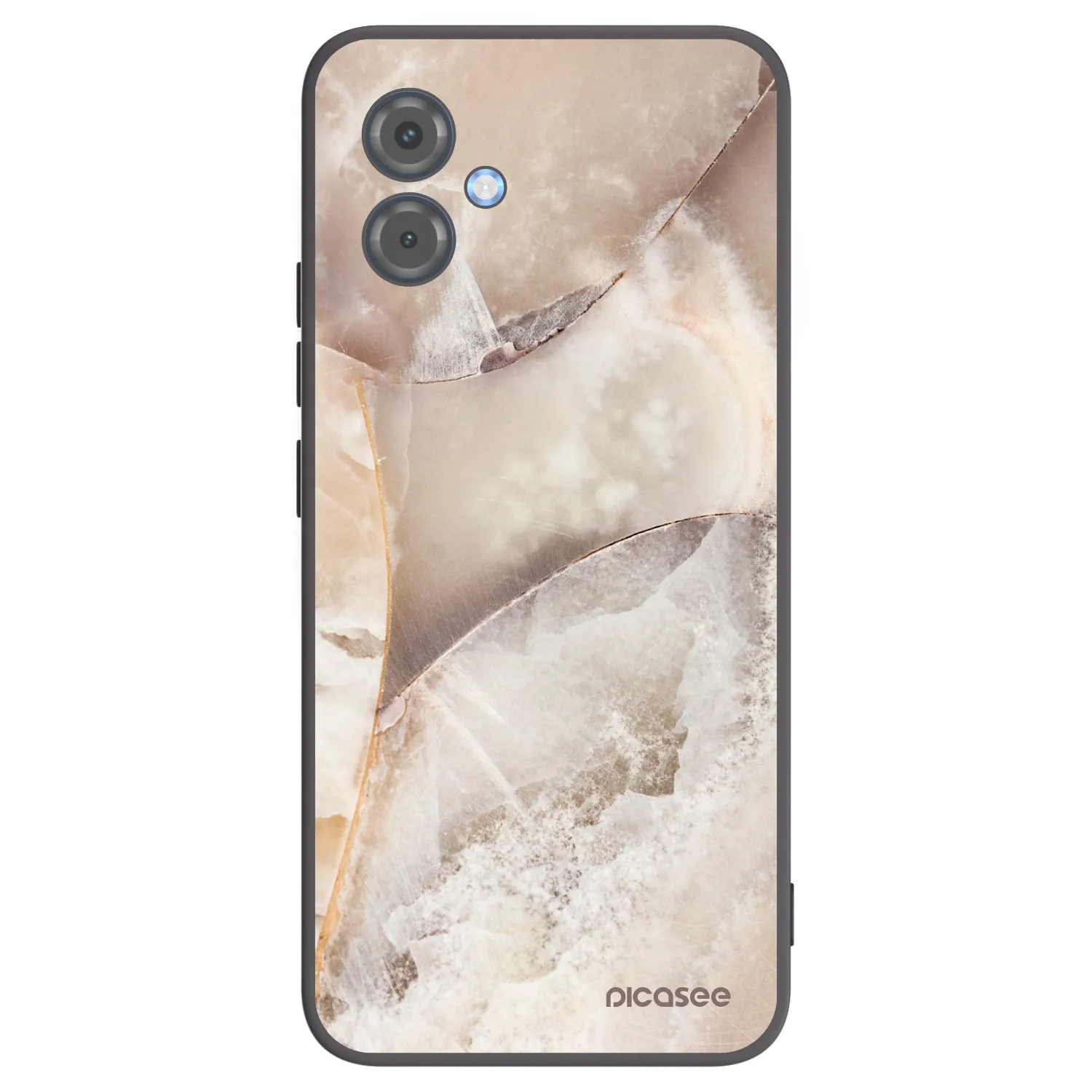 Picasee crna silikonska maskica za Motorola Moto G14 - Cream marble
