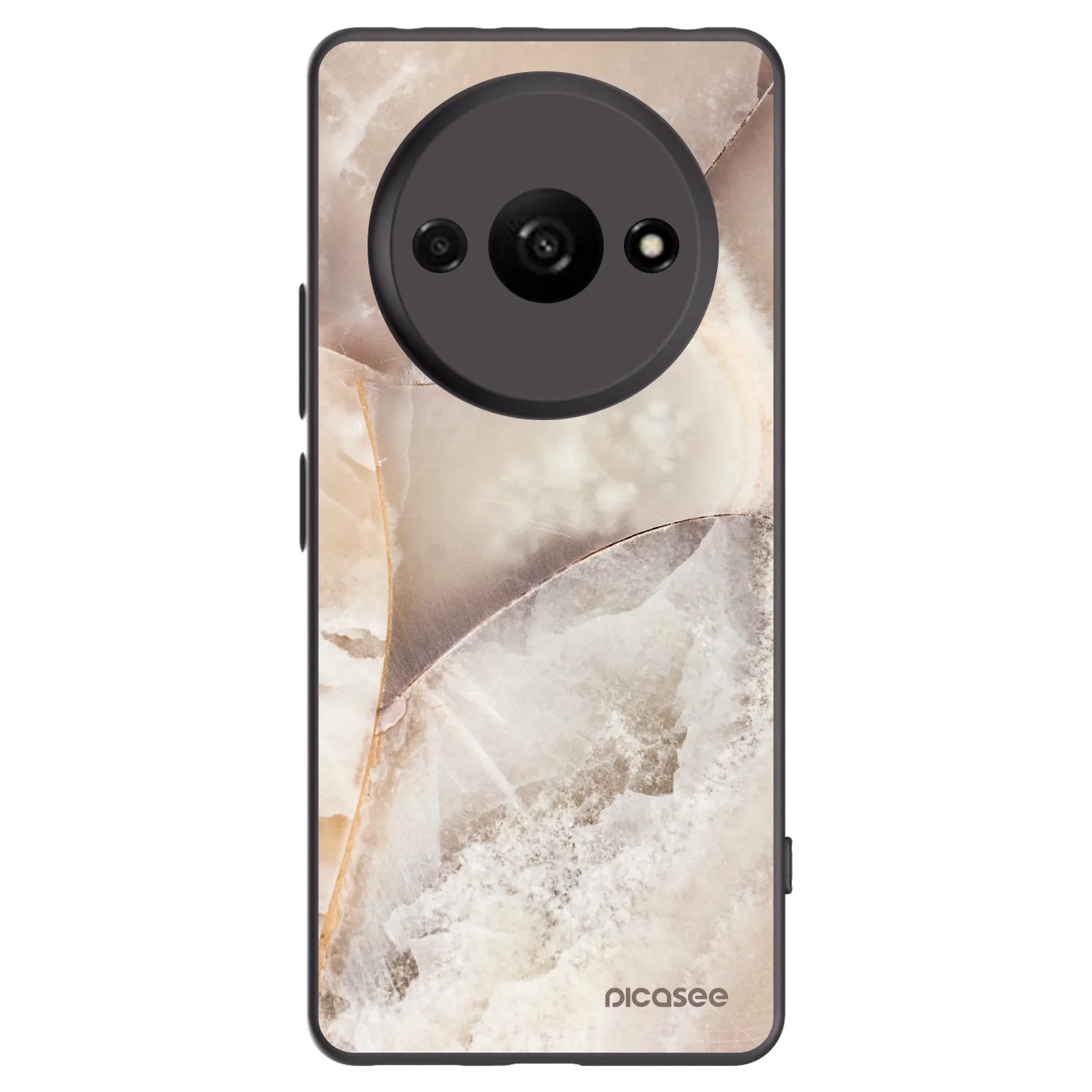 Picasee crna silikonska maskica za Xiaomi Redmi A3 - Cream marble
