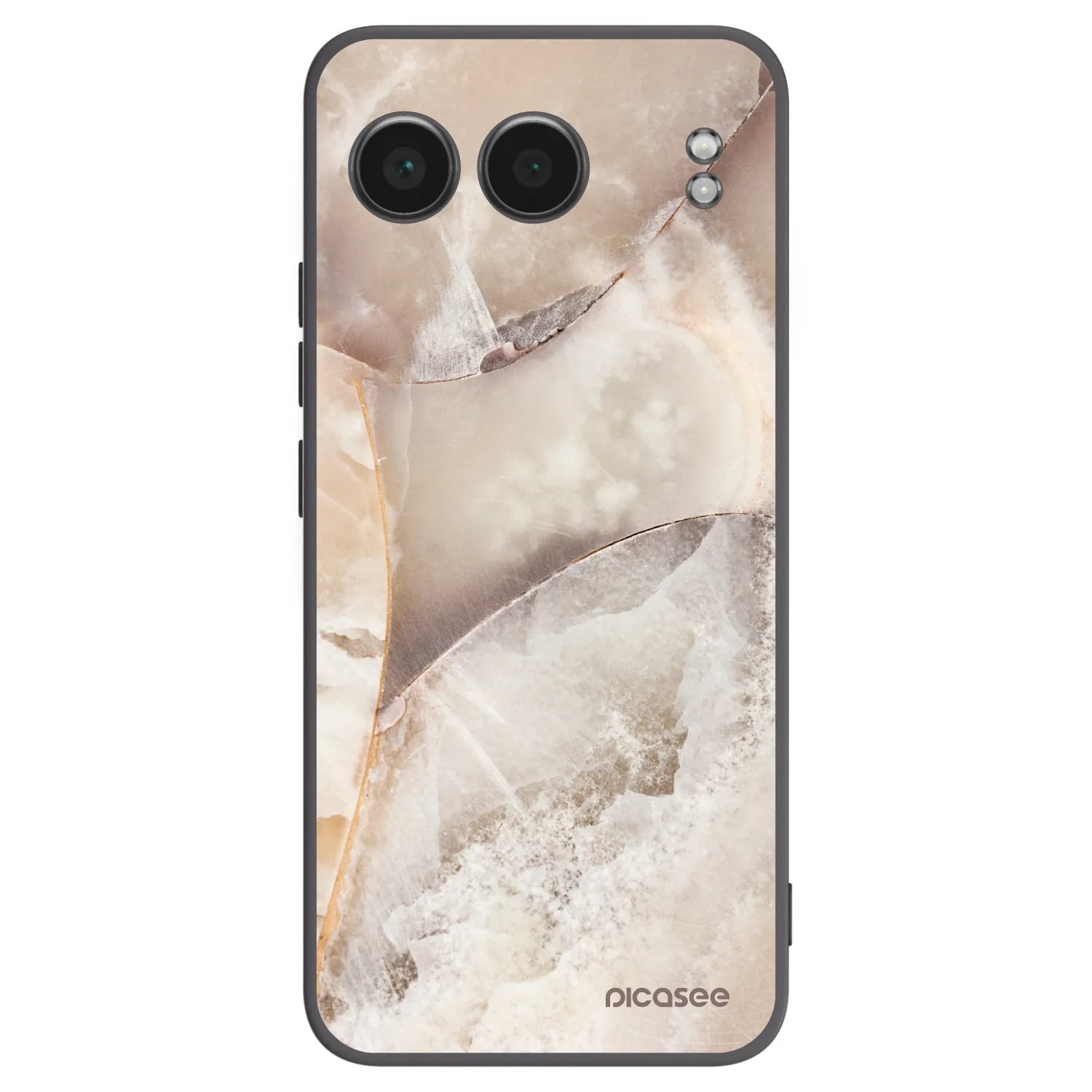 Picasee crna silikonska maskica za OnePlus Nord 4 - Cream marble