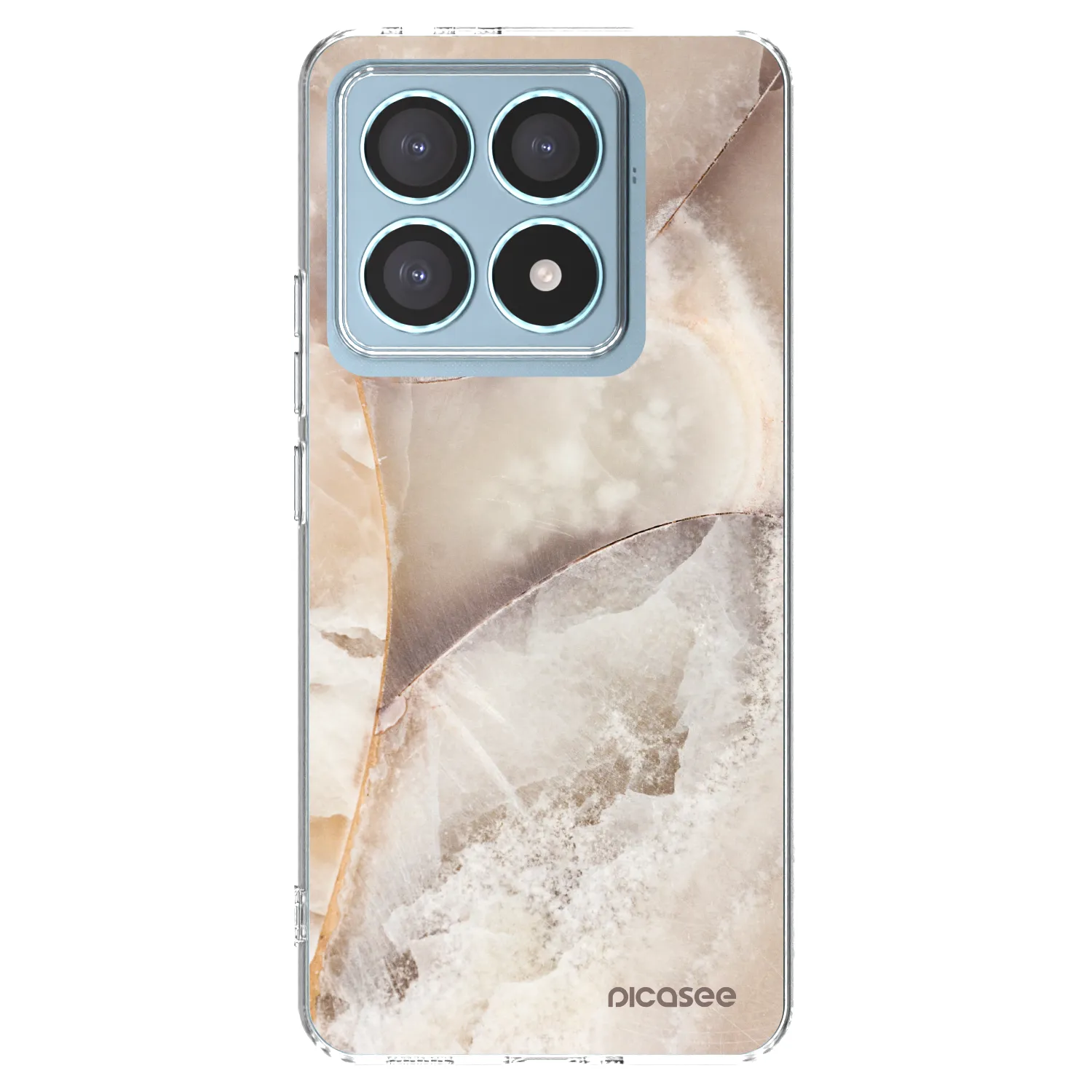 Picasee silikonska prozirna maskica za Xiaomi 14T Pro - Cream marble