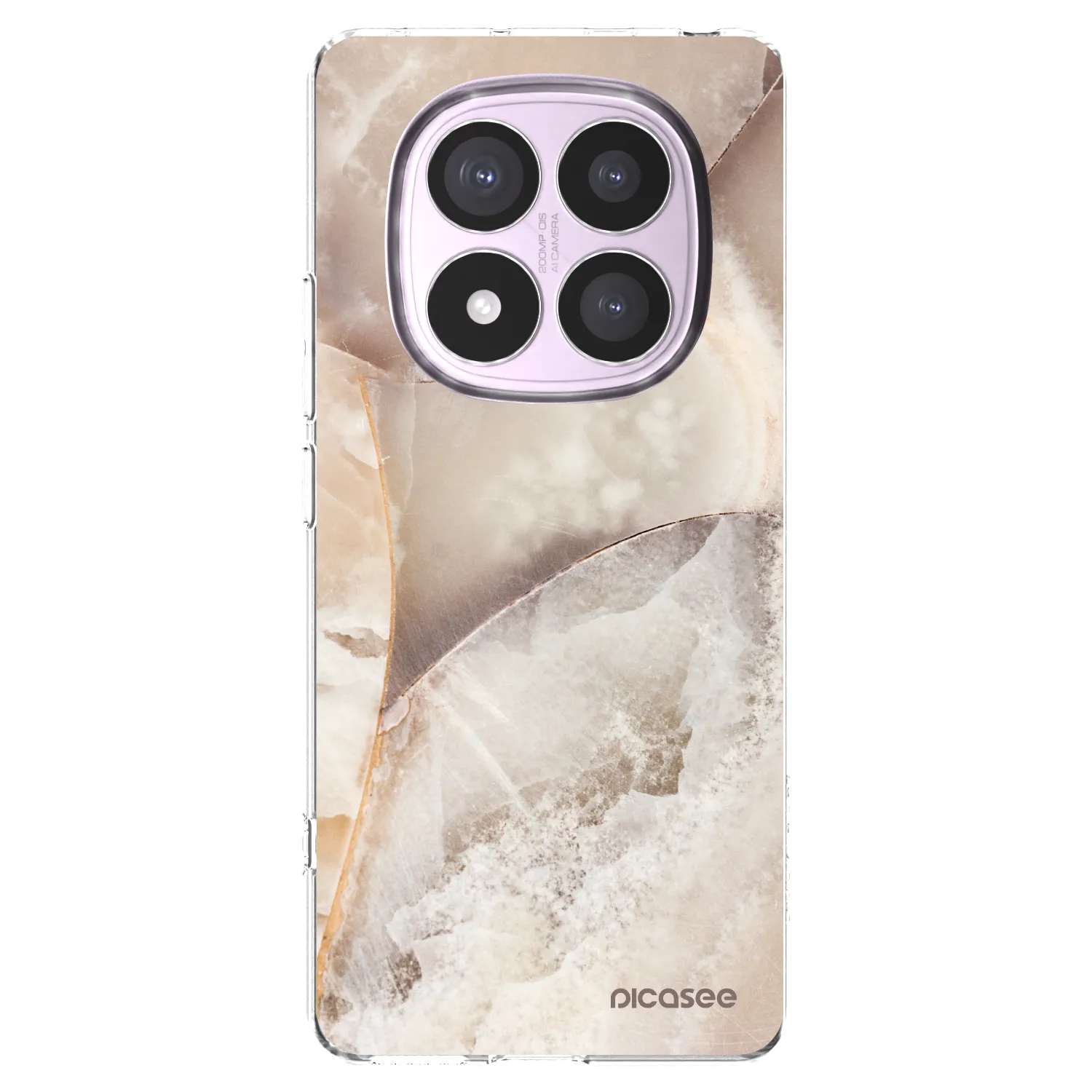 Picasee silikonska prozirna maskica za Xiaomi Redmi Note 14 Pro 5G - Cream marble