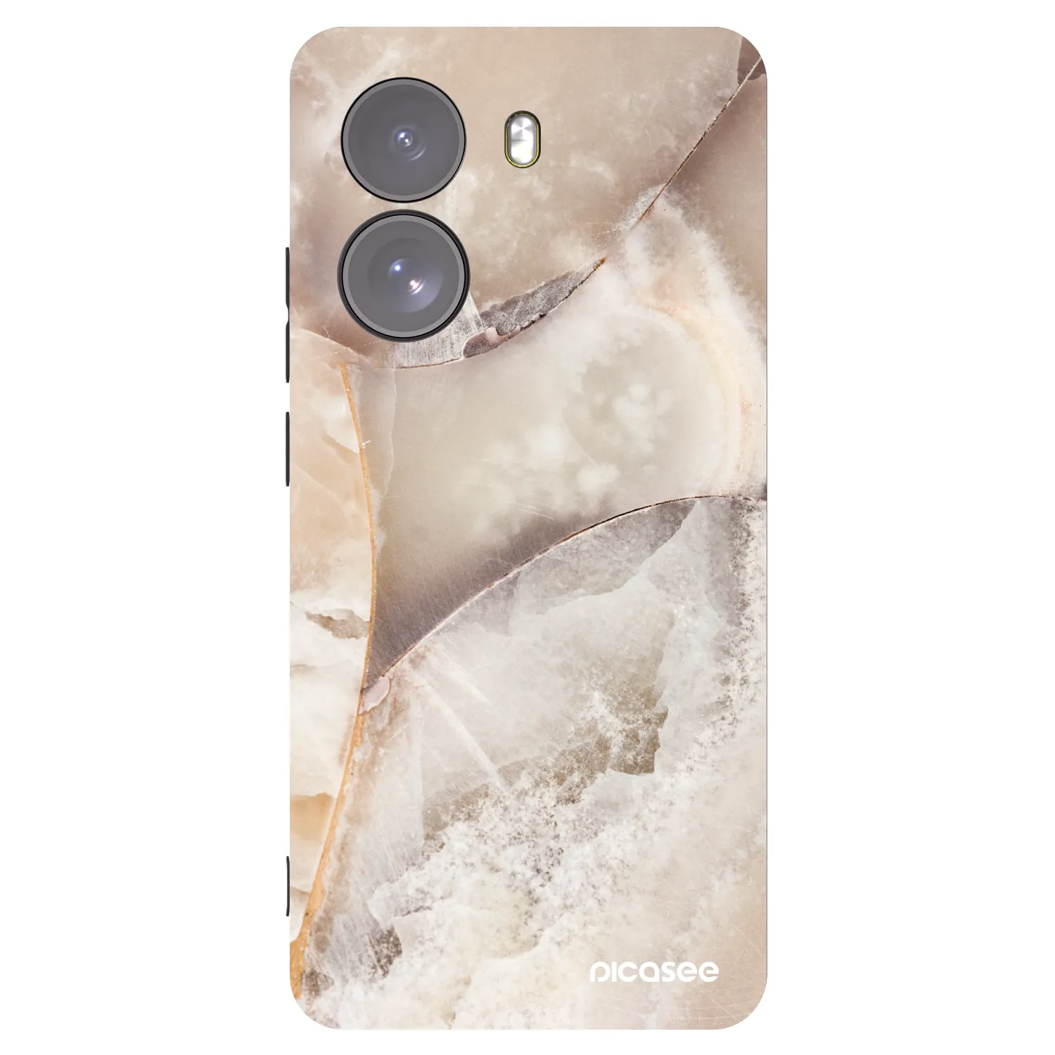 Picasee crna silikonska maskica za Xiaomi Poco X7 - Cream marble