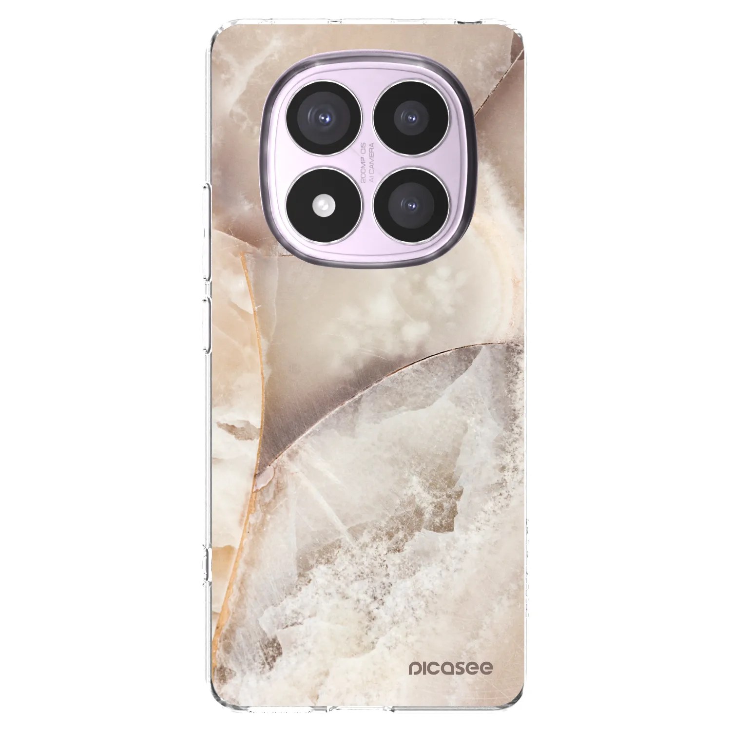Picasee silikonska prozirna maskica za Xiaomi Redmi Note 14 Pro 4G - Cream marble