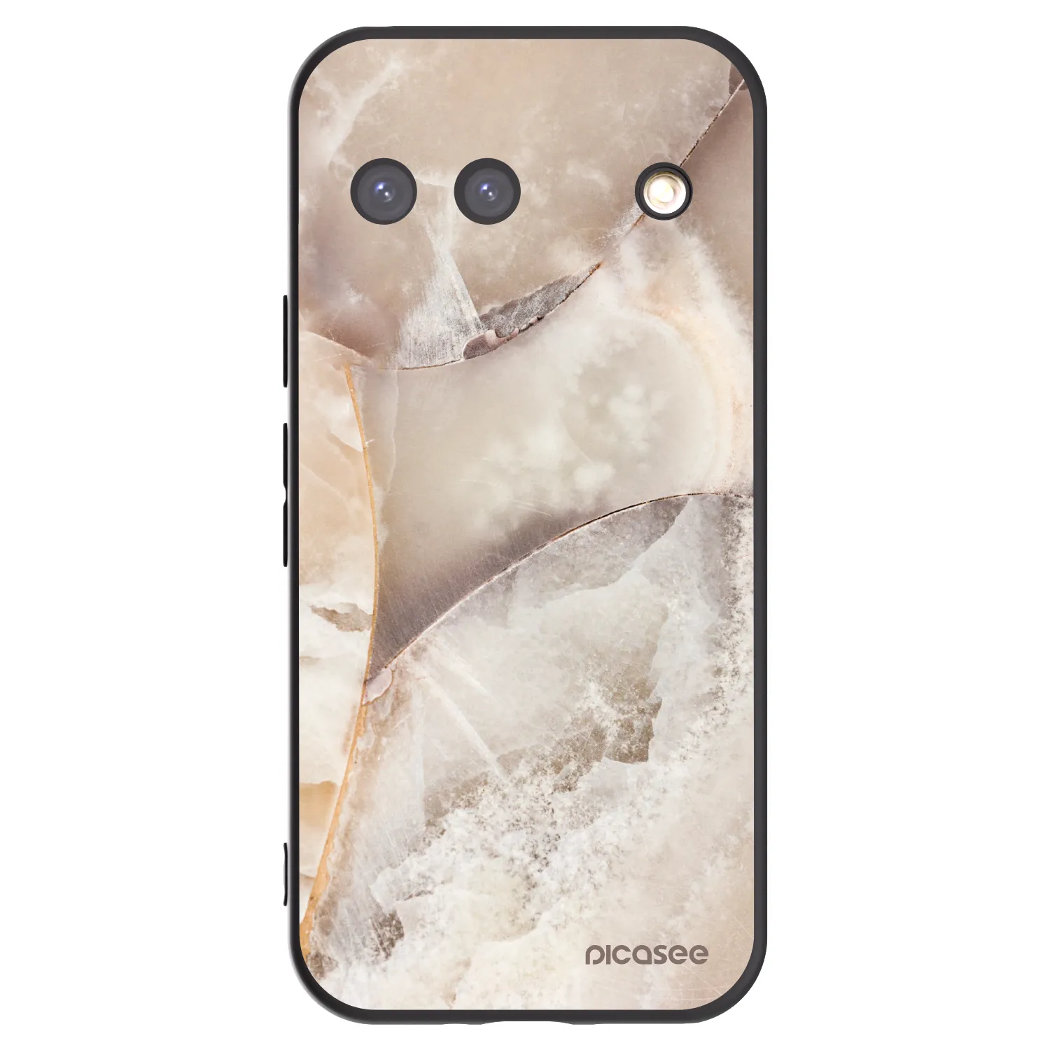 Picasee crna silikonska maskica za Google Pixel 9 - Cream marble