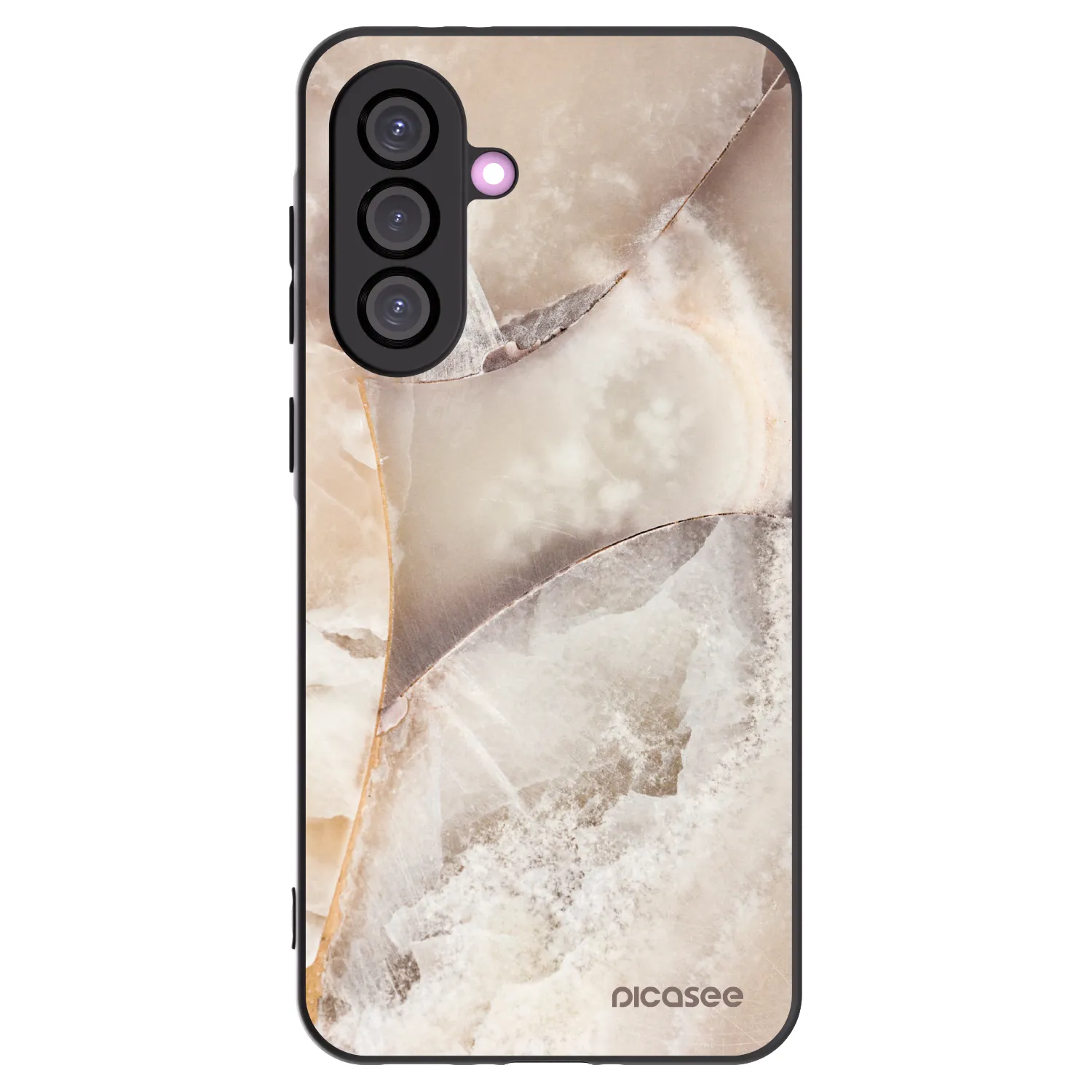 Picasee crna silikonska maskica za Samsung Galaxy A36 5G - Cream marble