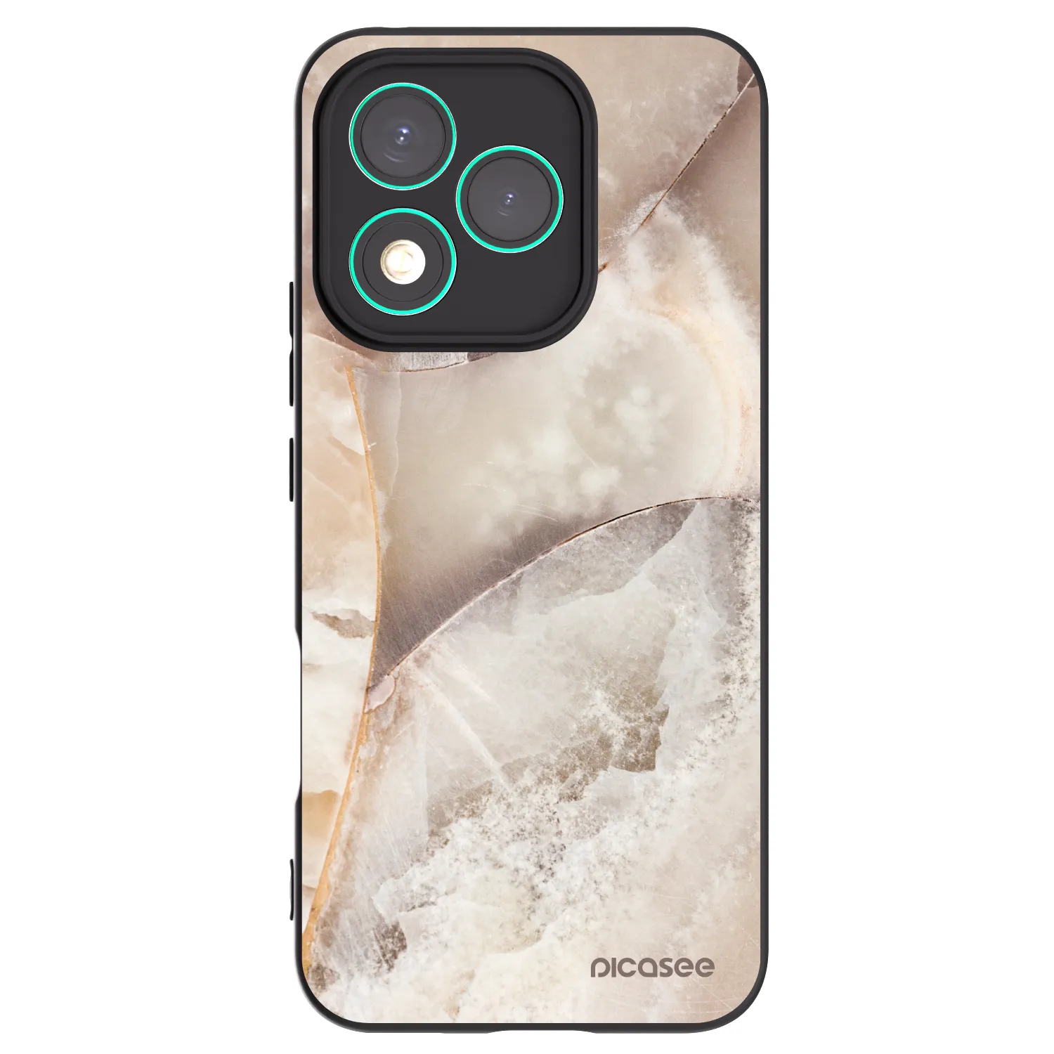 Picasee crna silikonska maskica za Honor 400 Lite 5G - Cream marble