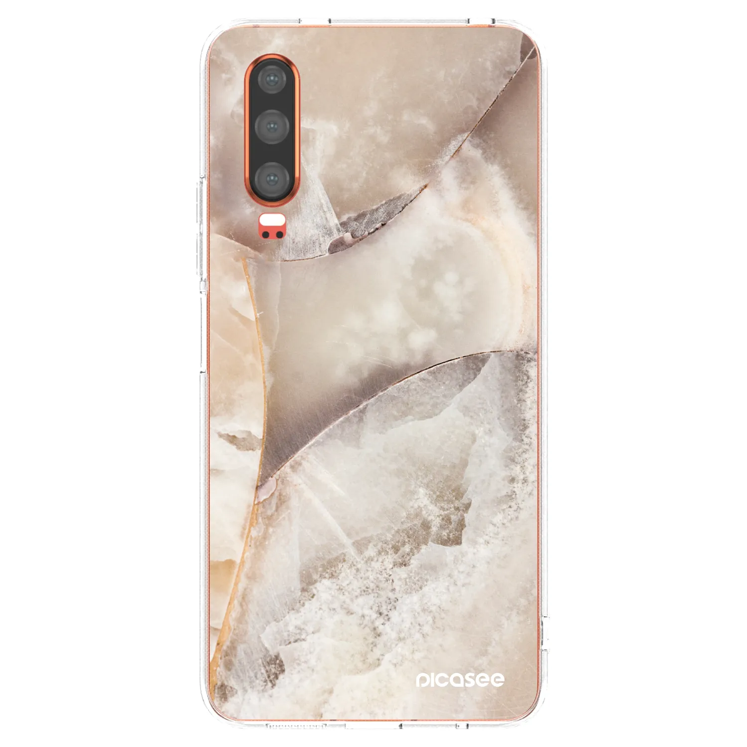 Picasee silikonska prozirna maskica za Huawei P30 - Cream marble