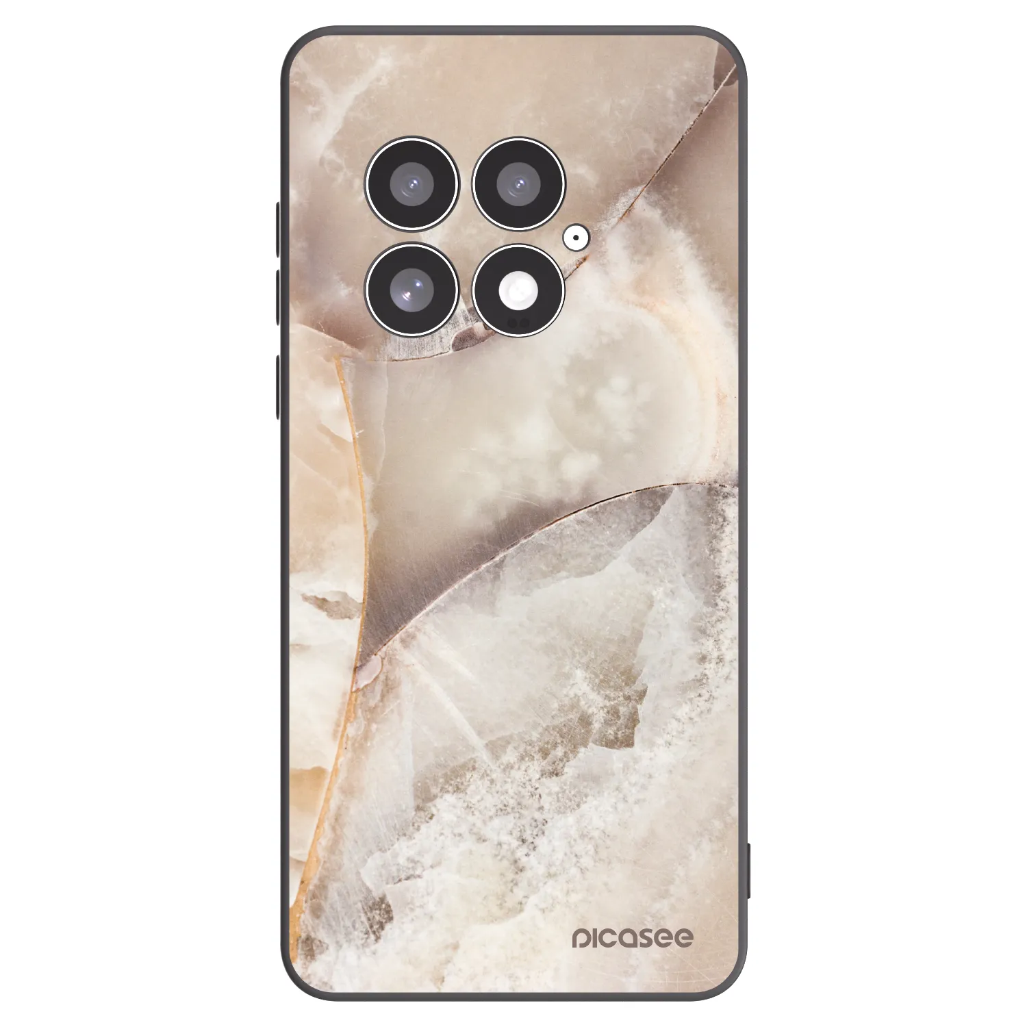 Picasee crna silikonska maskica za OnePlus 13 5G - Cream marble