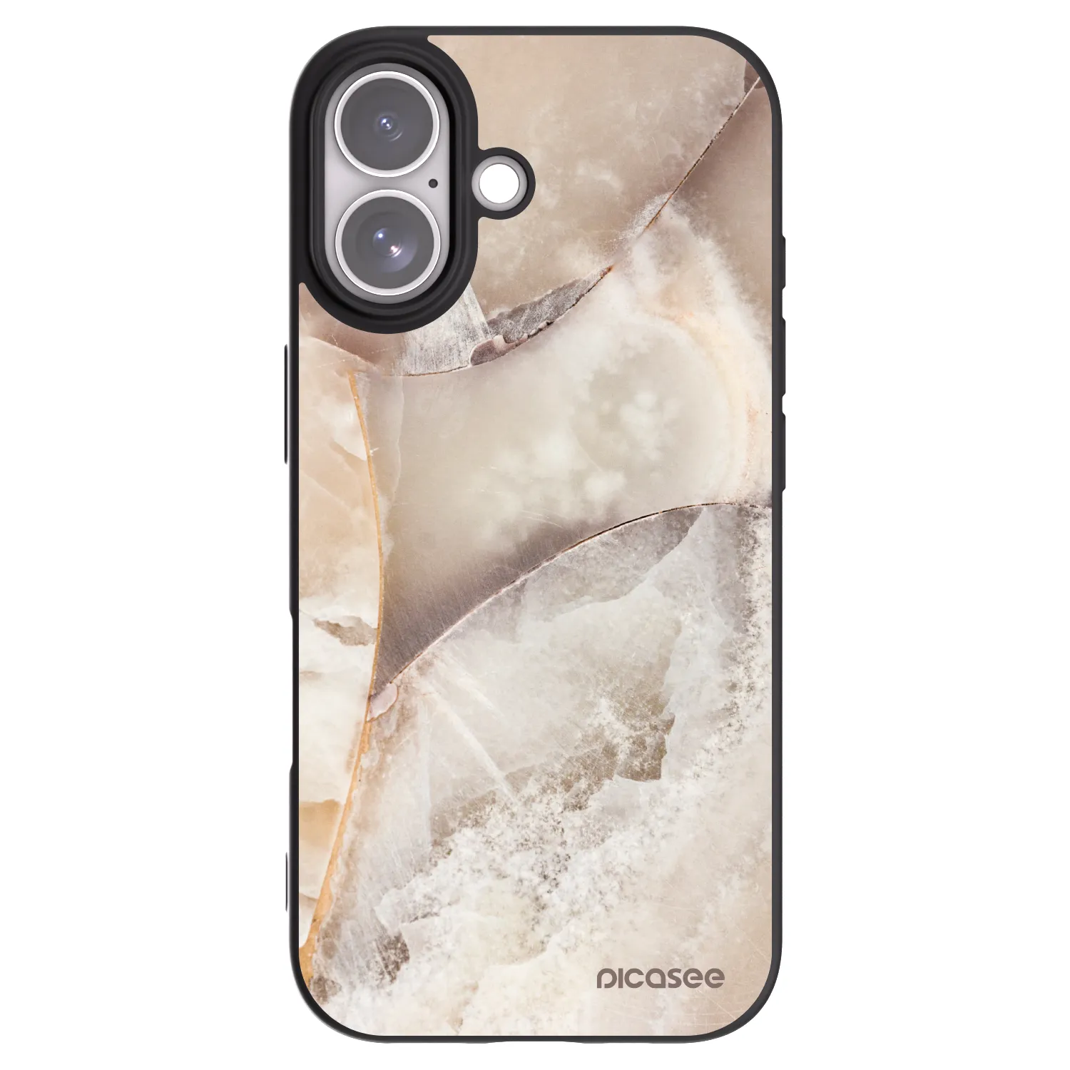 Picasee crna silikonska maskica za Apple iPhone 17 - Cream marble