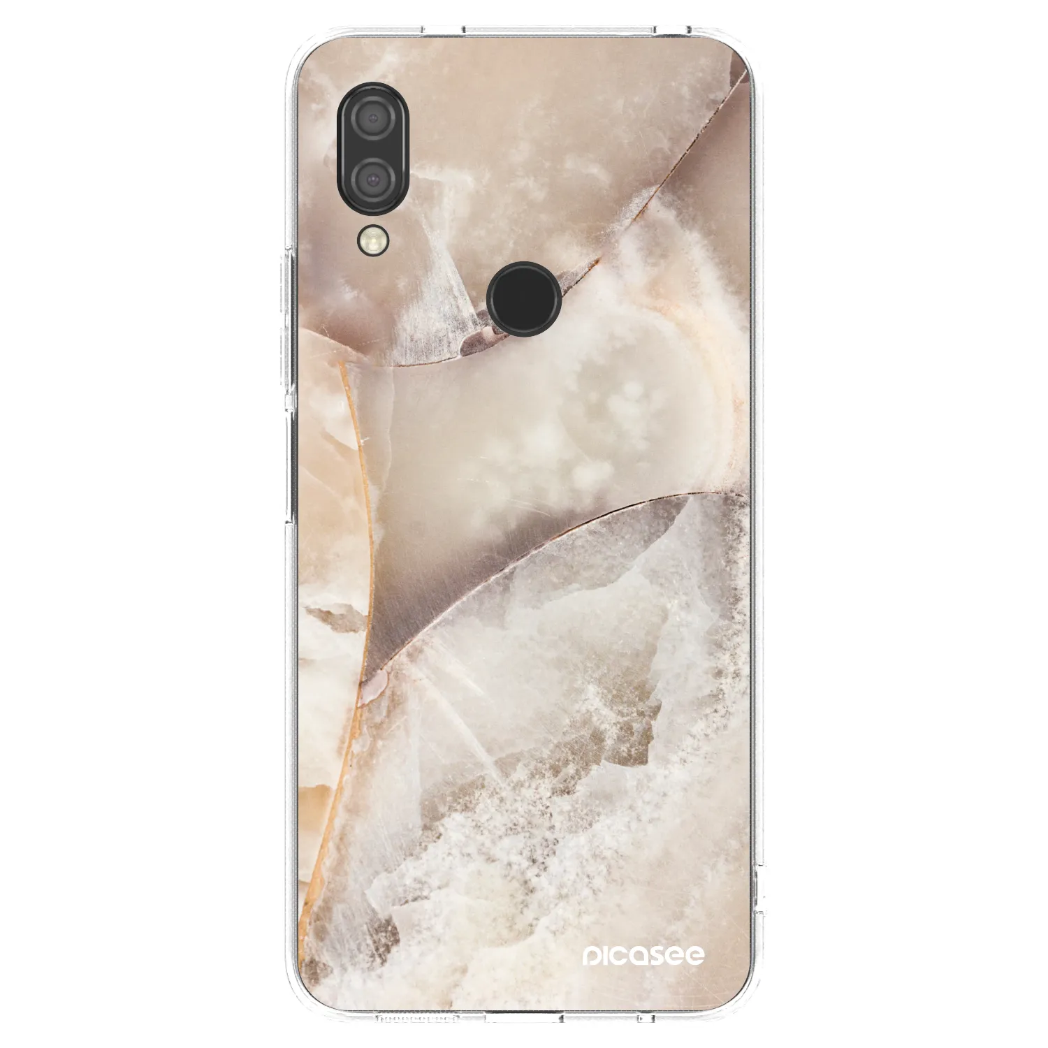 Picasee silikonska prozirna maskica za Xiaomi Redmi 7 - Cream marble