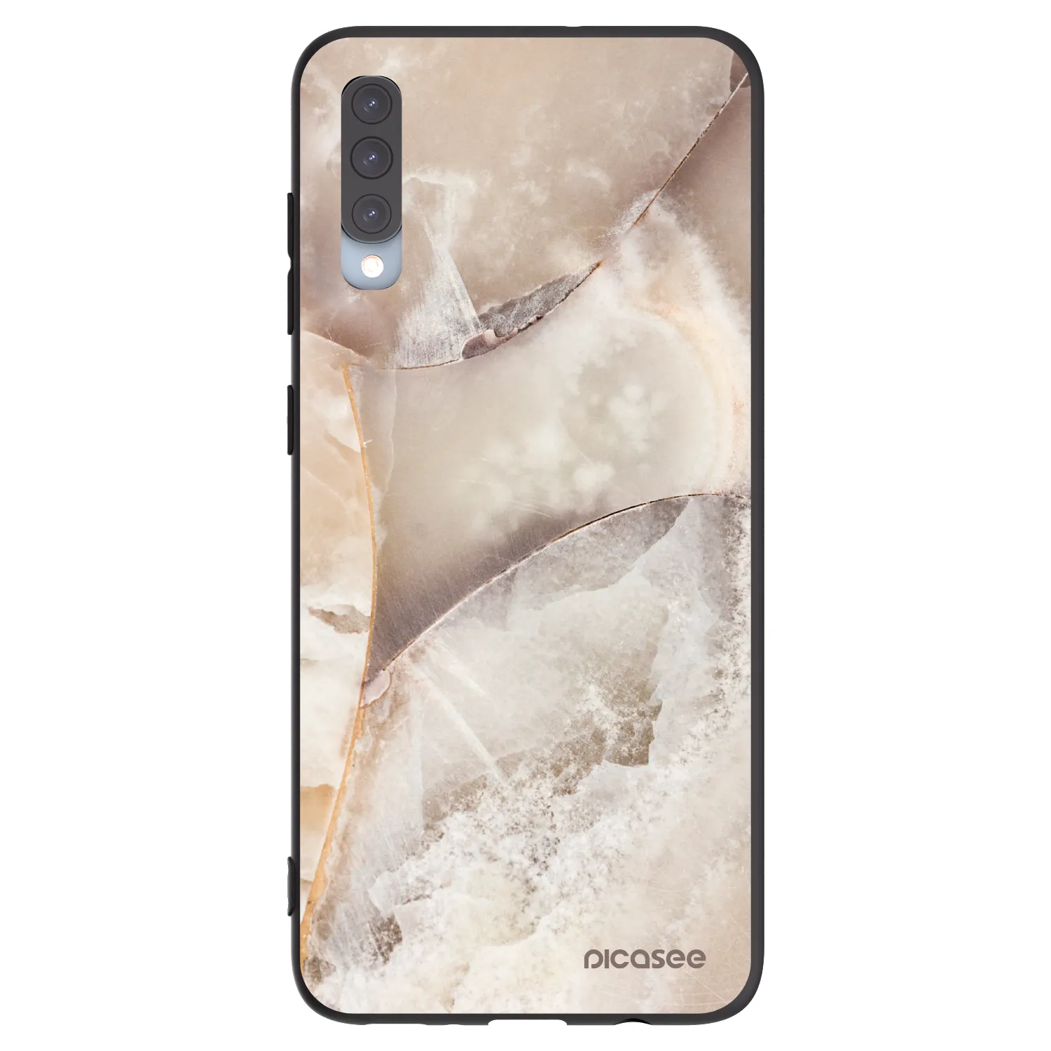 Picasee crna silikonska maskica za Samsung Galaxy A70 A705F - Cream marble
