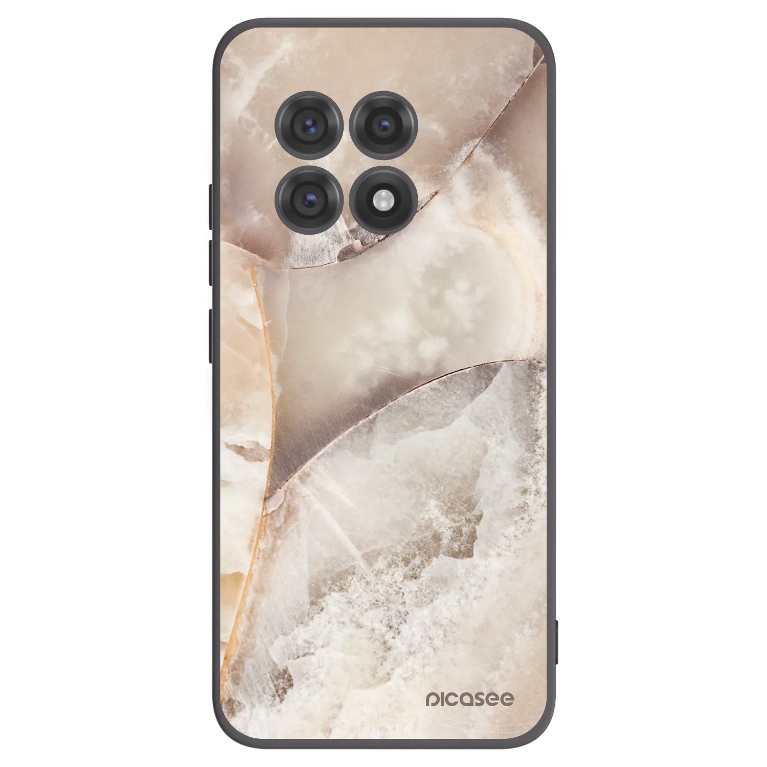 Picasee crna silikonska maskica za OnePlus 13R 5G - Cream marble
