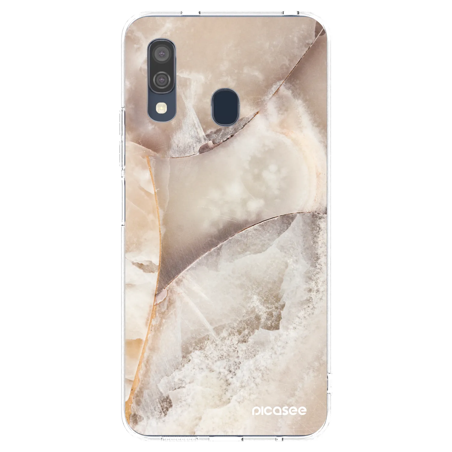 Picasee silikonska prozirna maskica za Samsung Galaxy A40 A405F - Cream marble