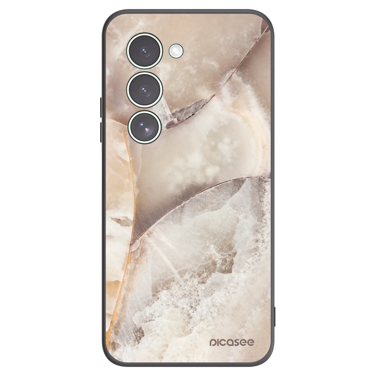 Picasee crna silikonska maskica za Xiaomi Redmi 15 5G - Cream marble