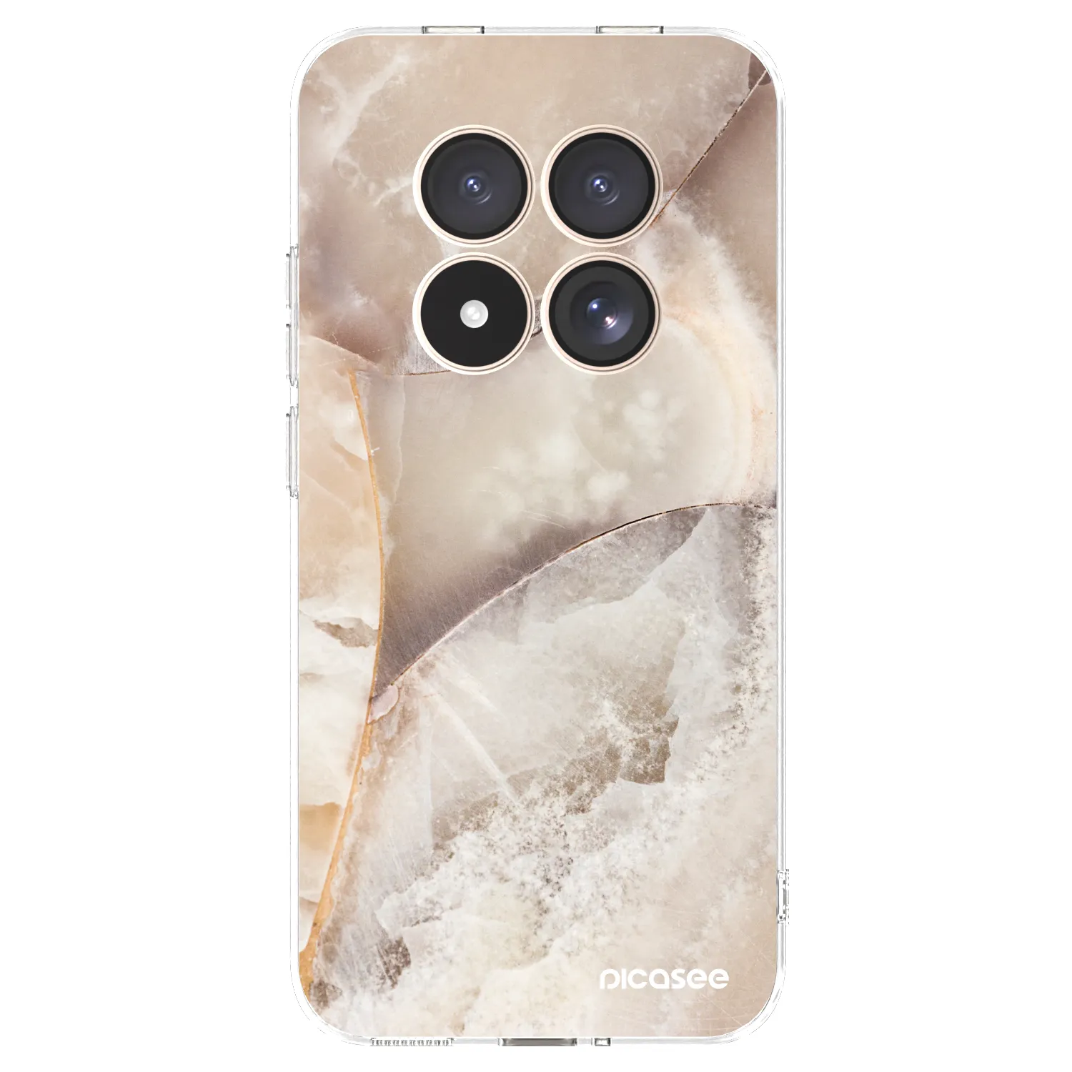 Picasee silikonska prozirna maskica za Xiaomi Redmi Note 15 Pro 4G - Cream marble