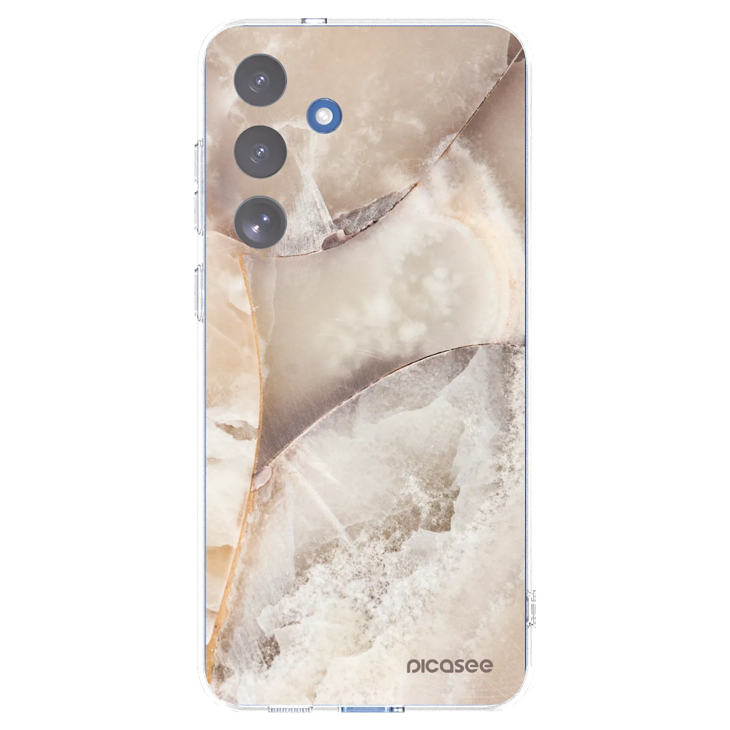 Picasee silikonska prozirna maskica za Samsung Galaxy S25 FE 5G - Cream marble