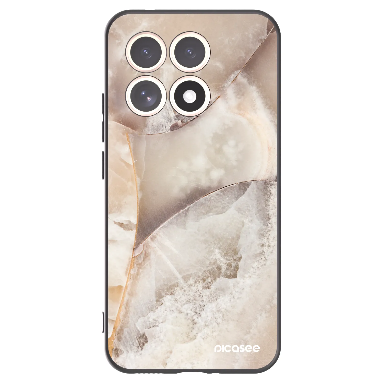 Picasee crna silikonska maskica za Xiaomi 15T - Cream marble