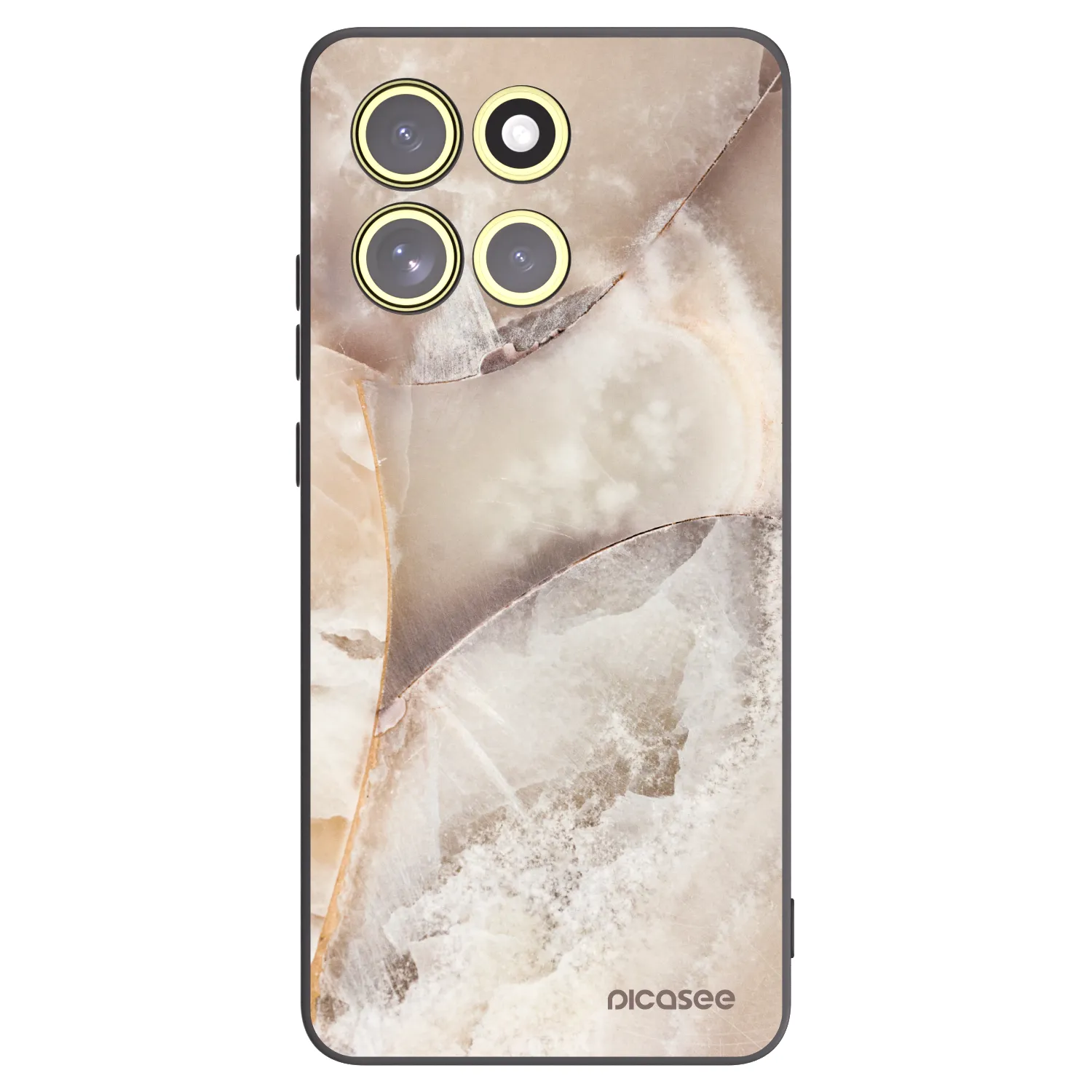 Picasee crna silikonska maskica za Motorola Moto G86 Power 5G - Cream marble