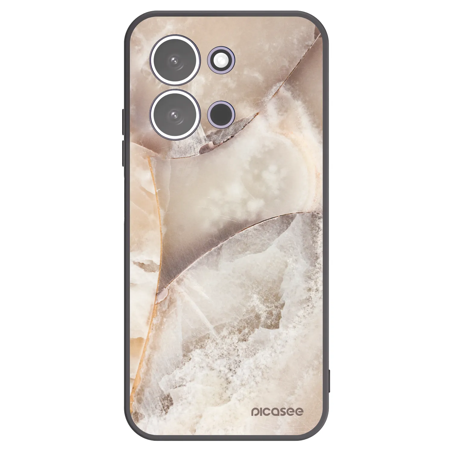 Picasee crna silikonska maskica za Xiaomi Redmi 15C 5G - Cream marble