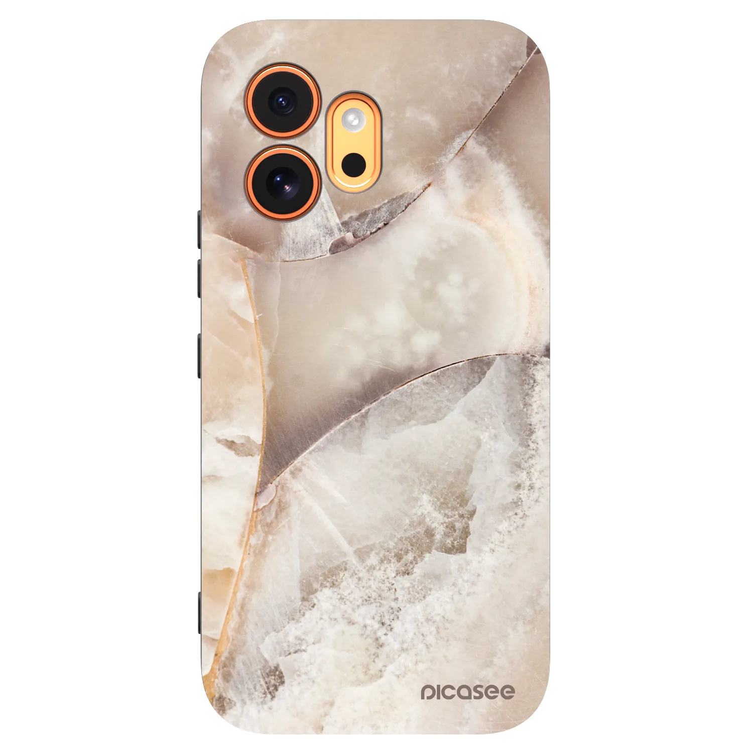 Picasee crna silikonska maskica za Honor 600 - Cream marble