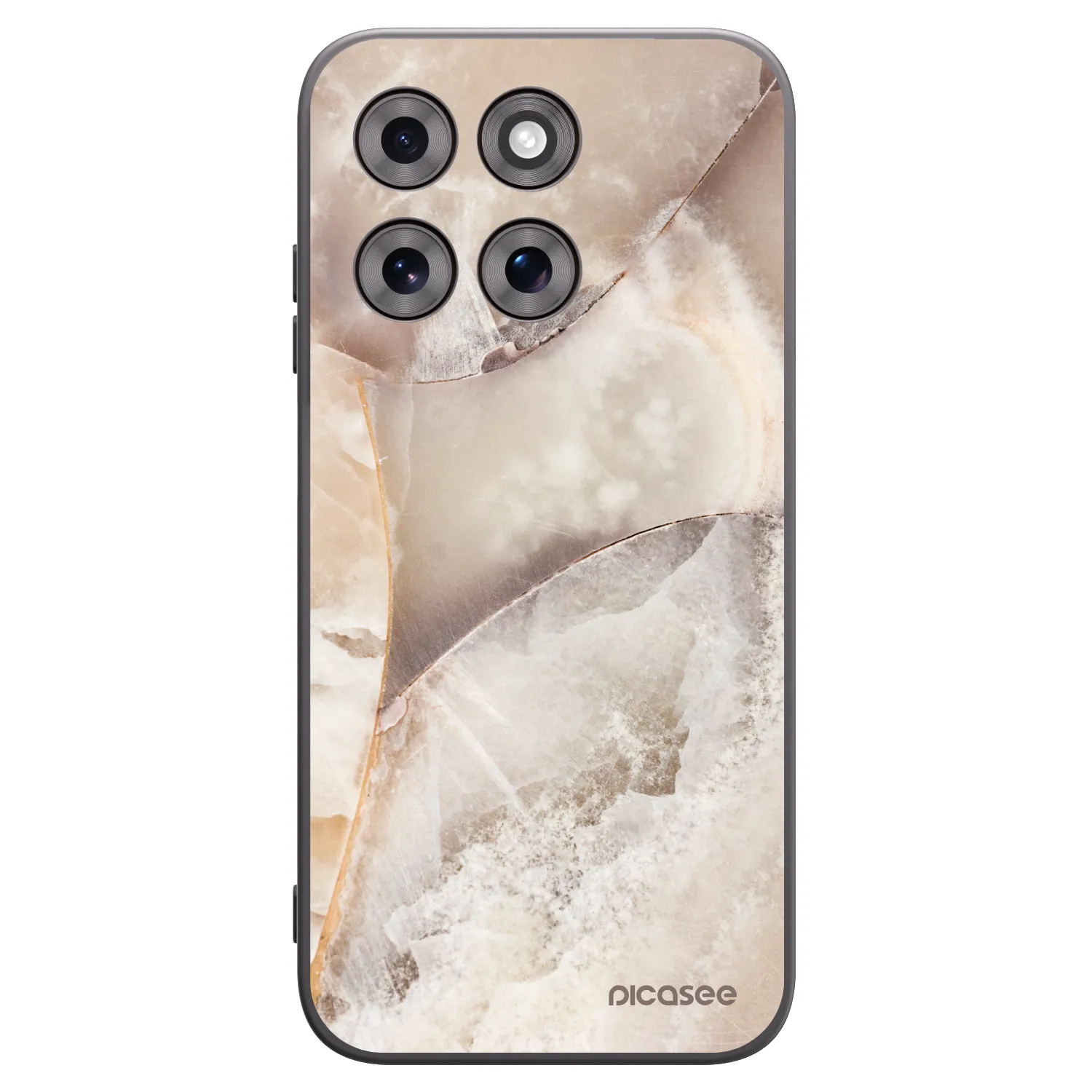 Picasee crna silikonska maskica za Motorola Moto G77 - Cream marble