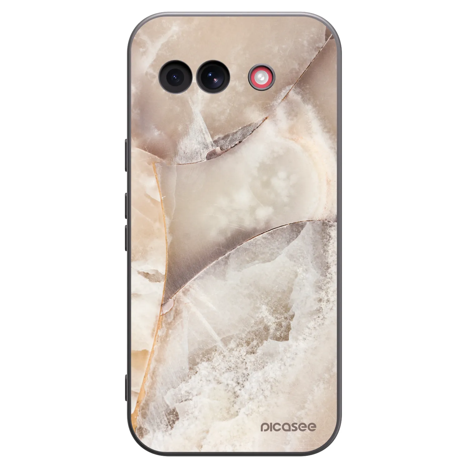Picasee crna silikonska maskica za Google Pixel 10a - Cream marble