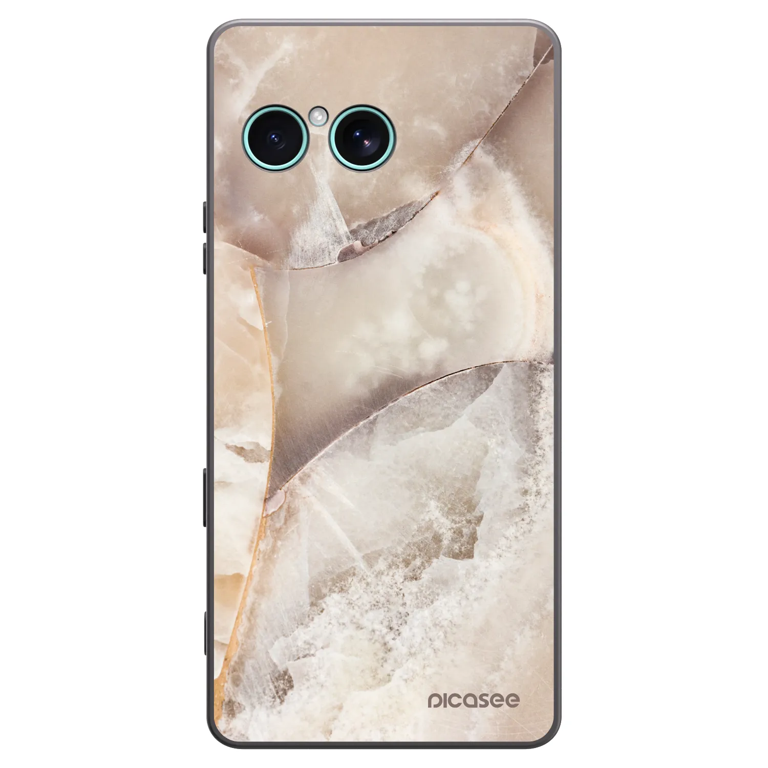 Picasee crna silikonska maskica za Sony Xperia 10 VII - Cream marble