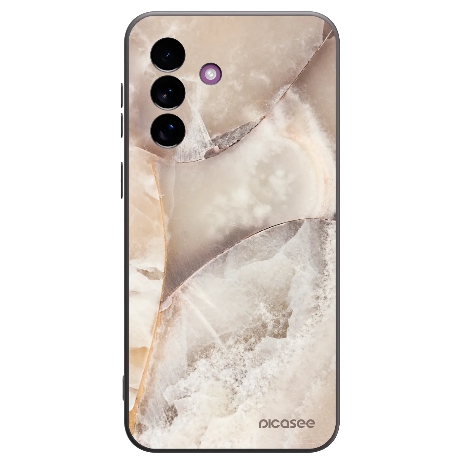 Picasee crna silikonska maskica za Samsung Galaxy A37 - Cream marble