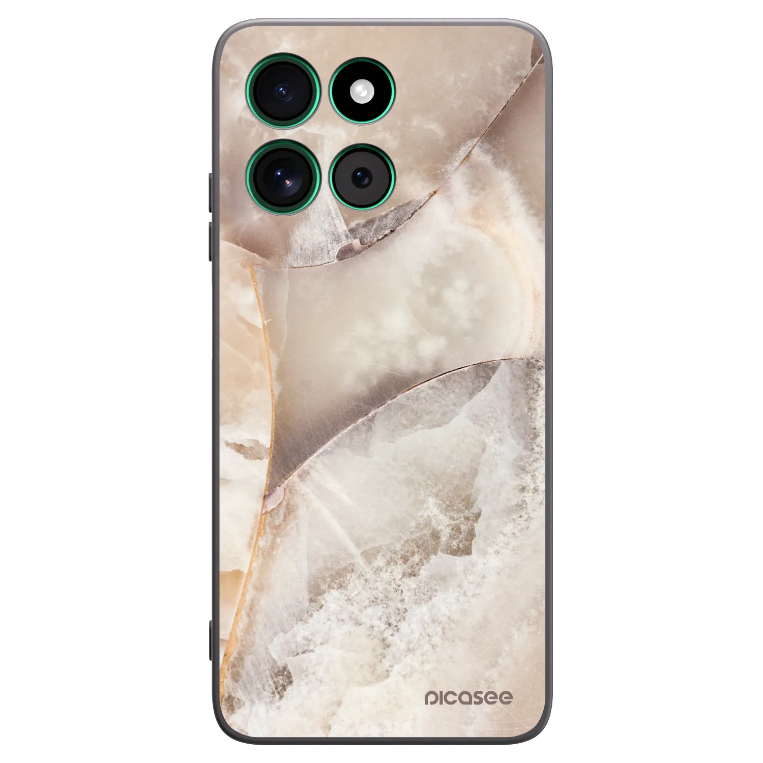 Picasee crna silikonska maskica za Motorola Moto G57 Power - Cream marble