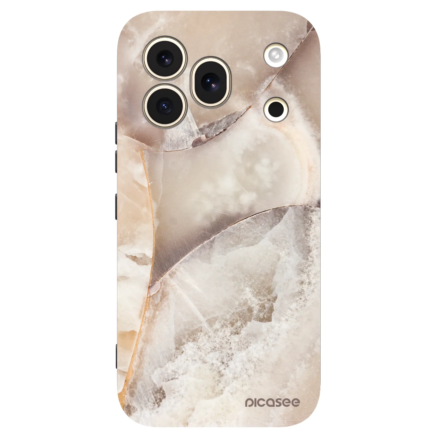Picasee crna silikonska maskica za Honor 600 Pro - Cream marble