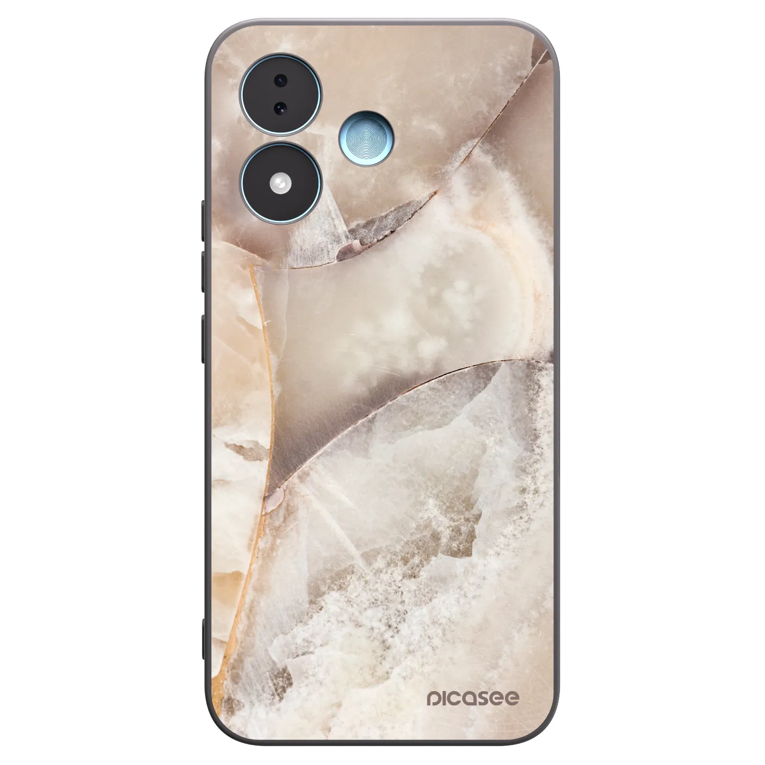 Picasee crna silikonska maskica za Xiaomi Redmi Note 17 5G - Cream marble