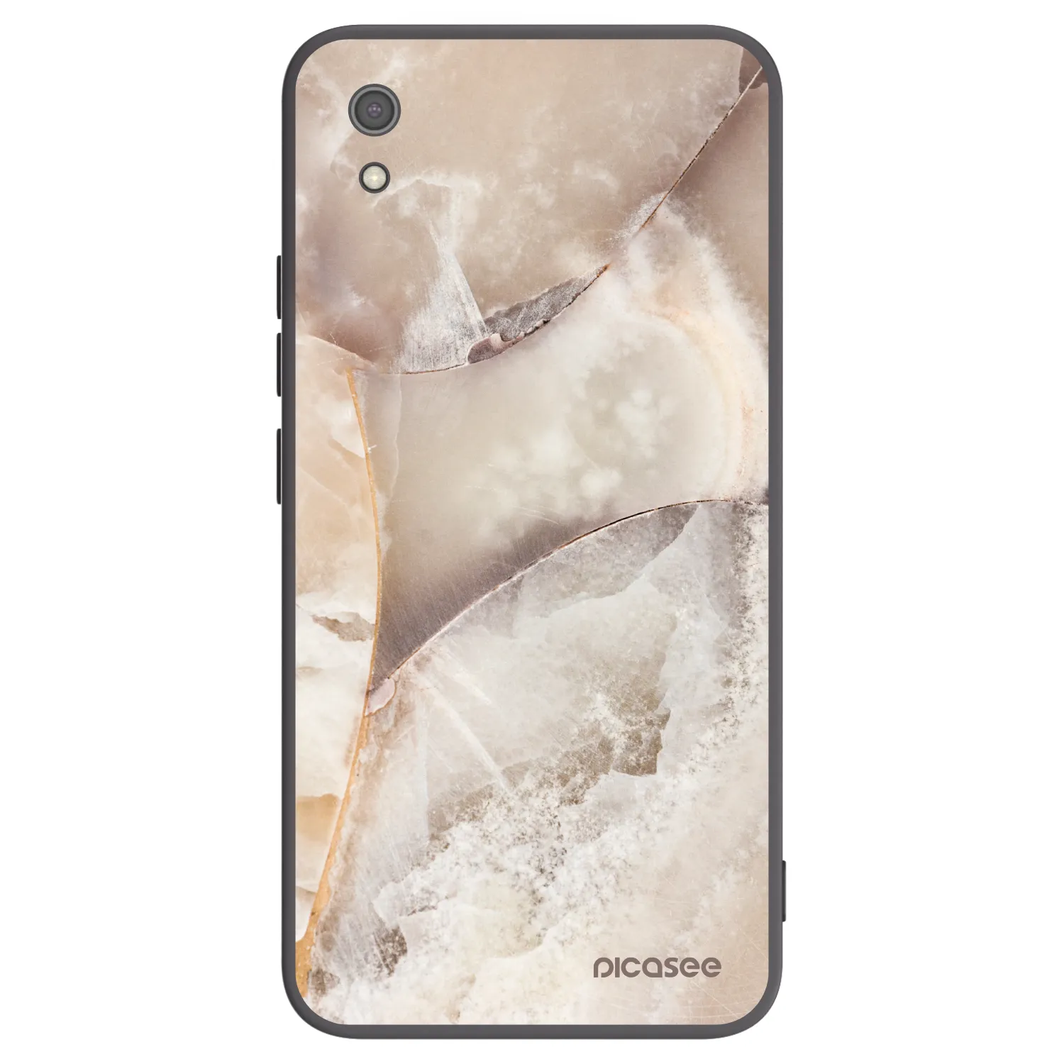 Picasee crna silikonska maskica za Xiaomi Redmi 7A - Cream marble