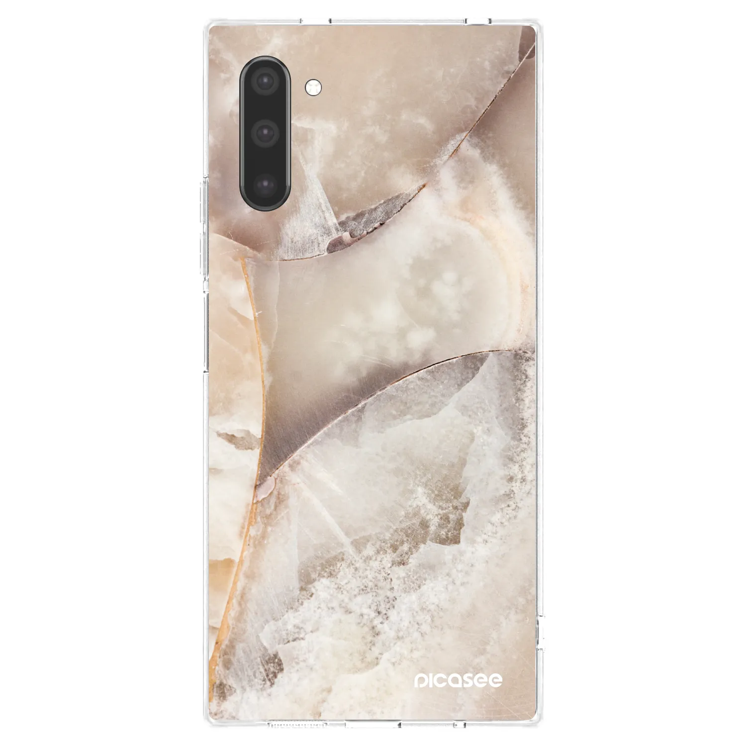 Picasee silikonska prozirna maskica za Samsung Galaxy Note 10 N970F - Cream marble