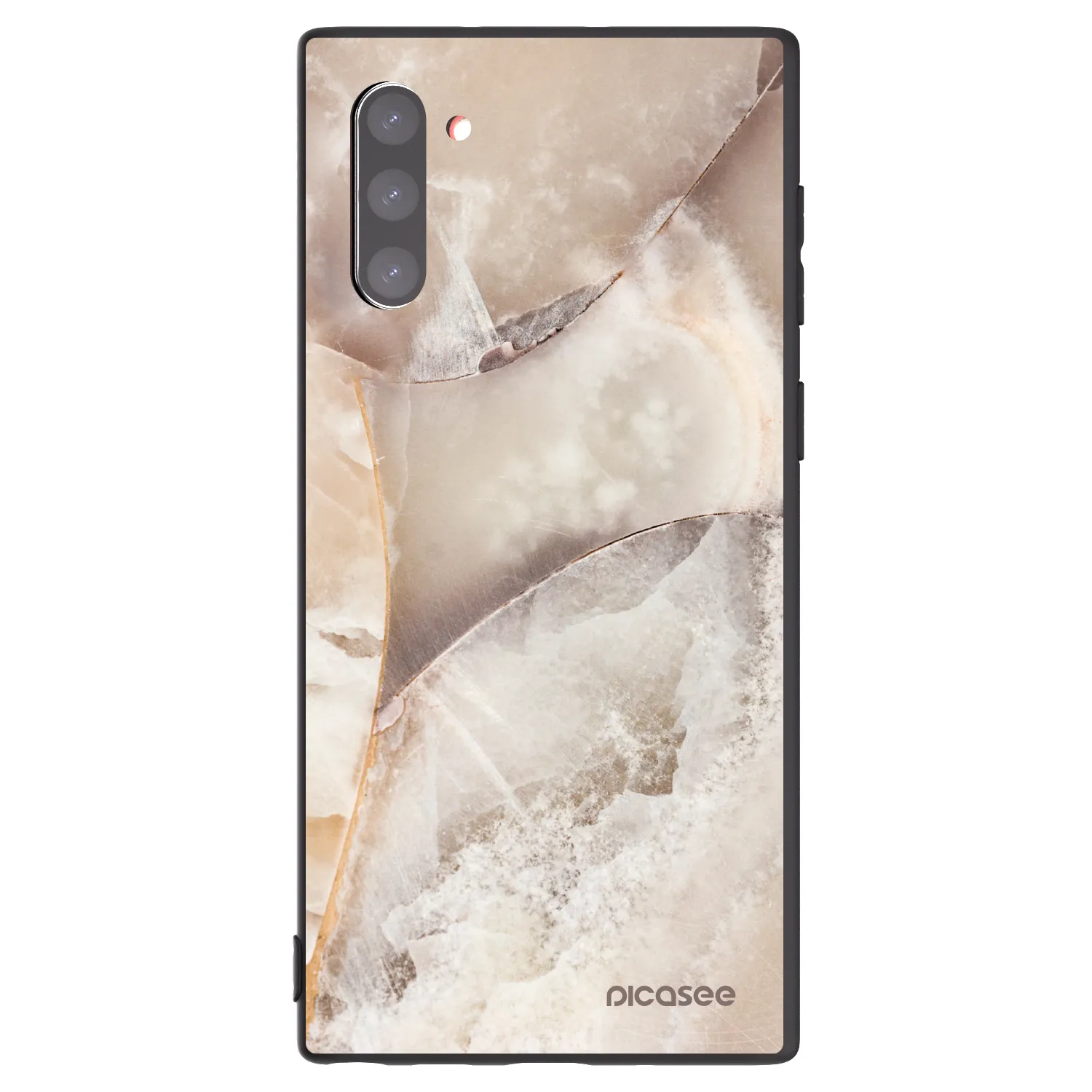 Picasee crna silikonska maskica za Samsung Galaxy Note 10 N970F - Cream marble