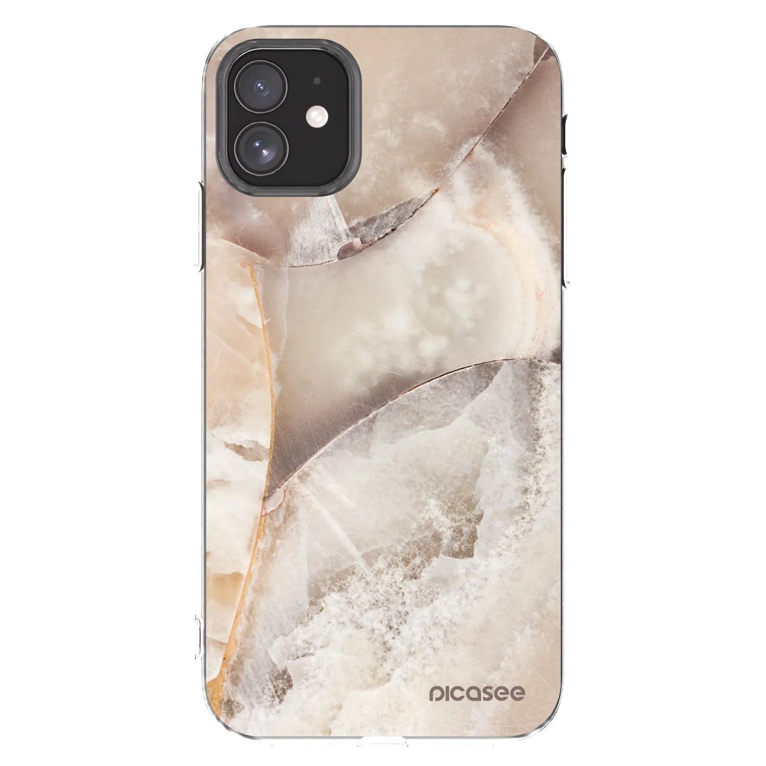 Picasee silikonska prozirna maskica za Apple iPhone 11 - Cream marble