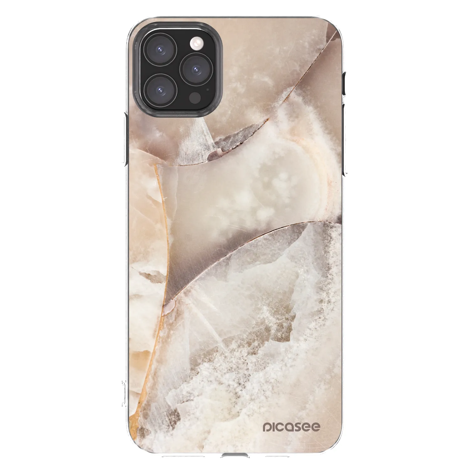 Picasee silikonska prozirna maskica za Apple iPhone 11 Pro Max - Cream marble