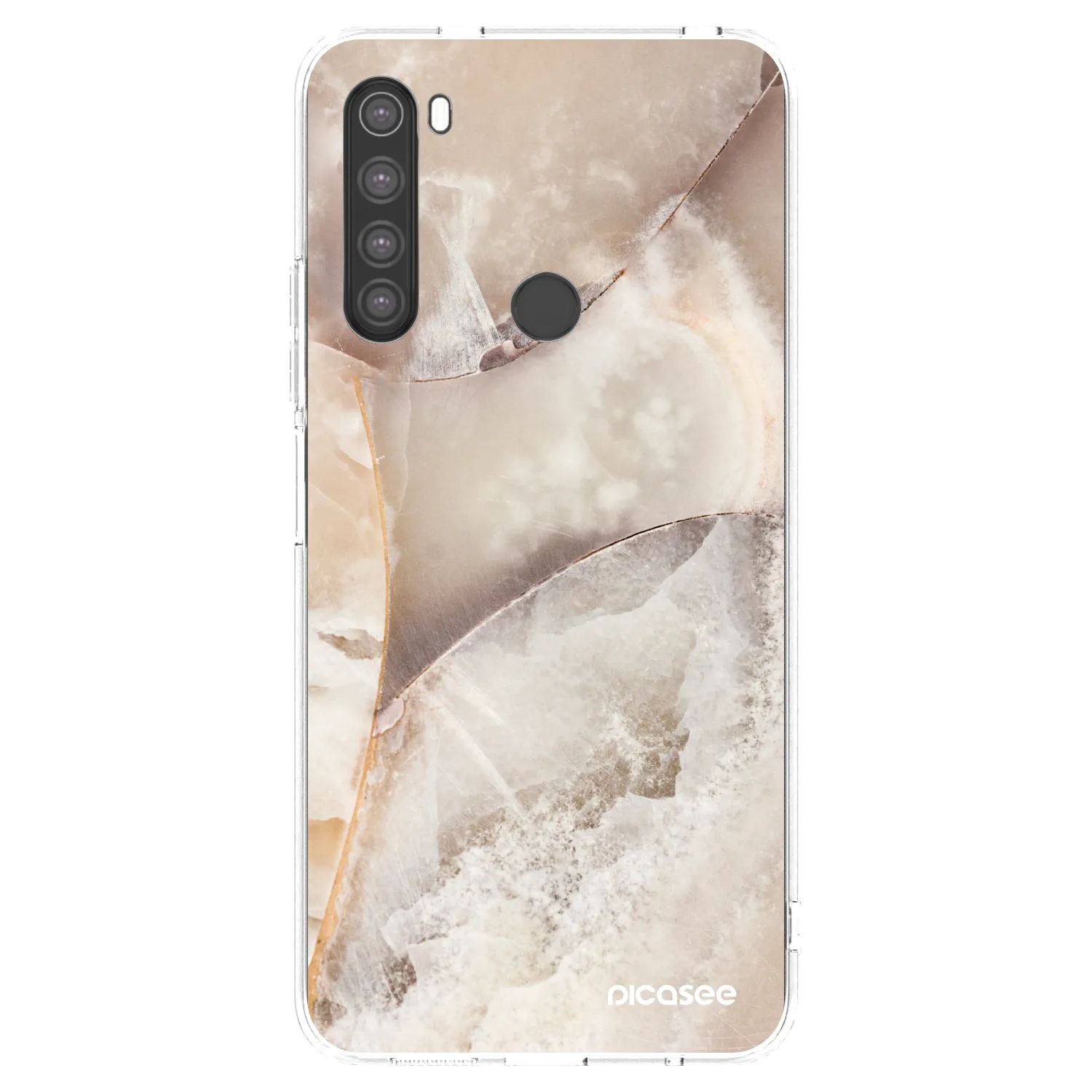 Picasee silikonska prozirna maskica za Xiaomi Redmi Note 8 - Cream marble