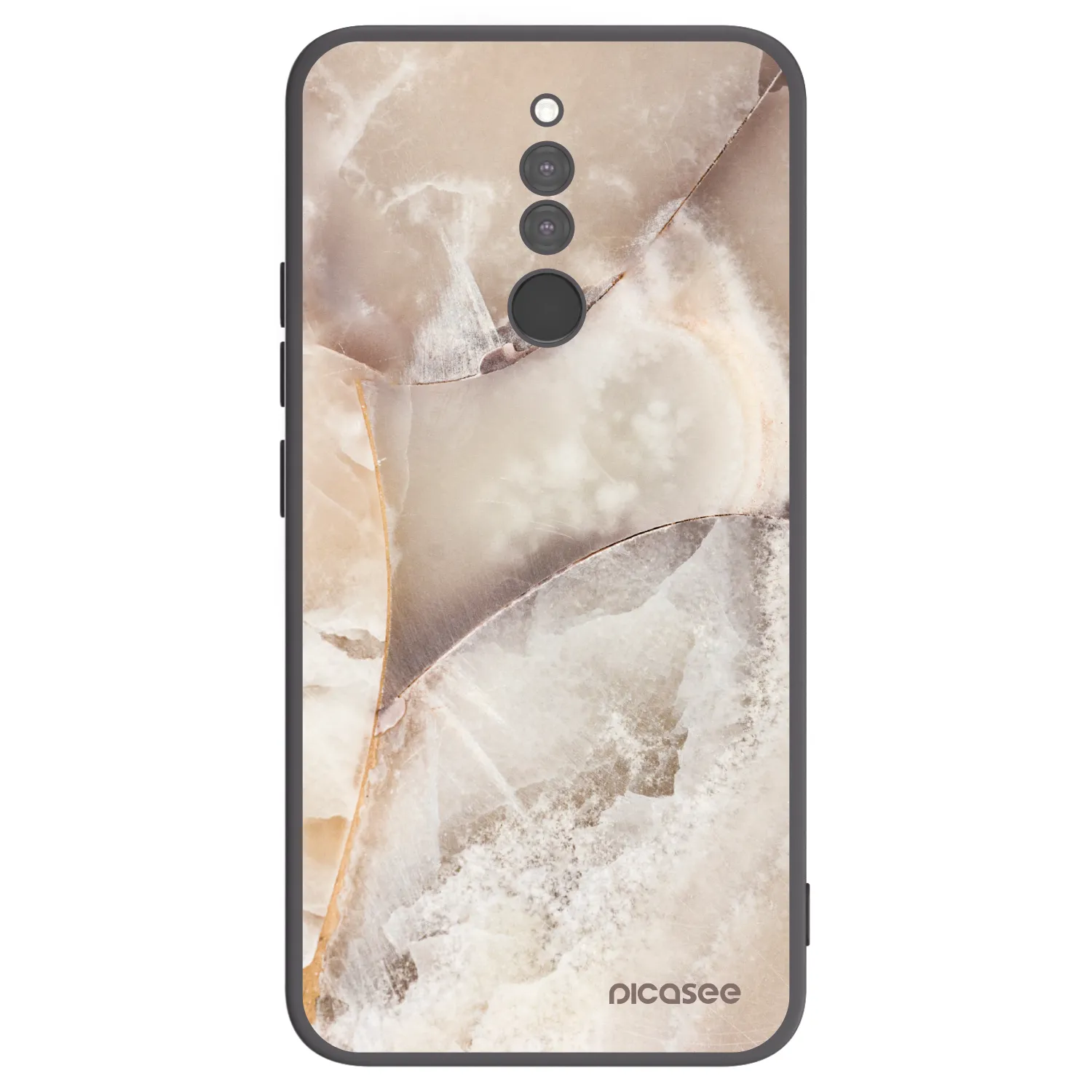 Picasee crna silikonska maskica za Xiaomi Redmi 8 - Cream marble
