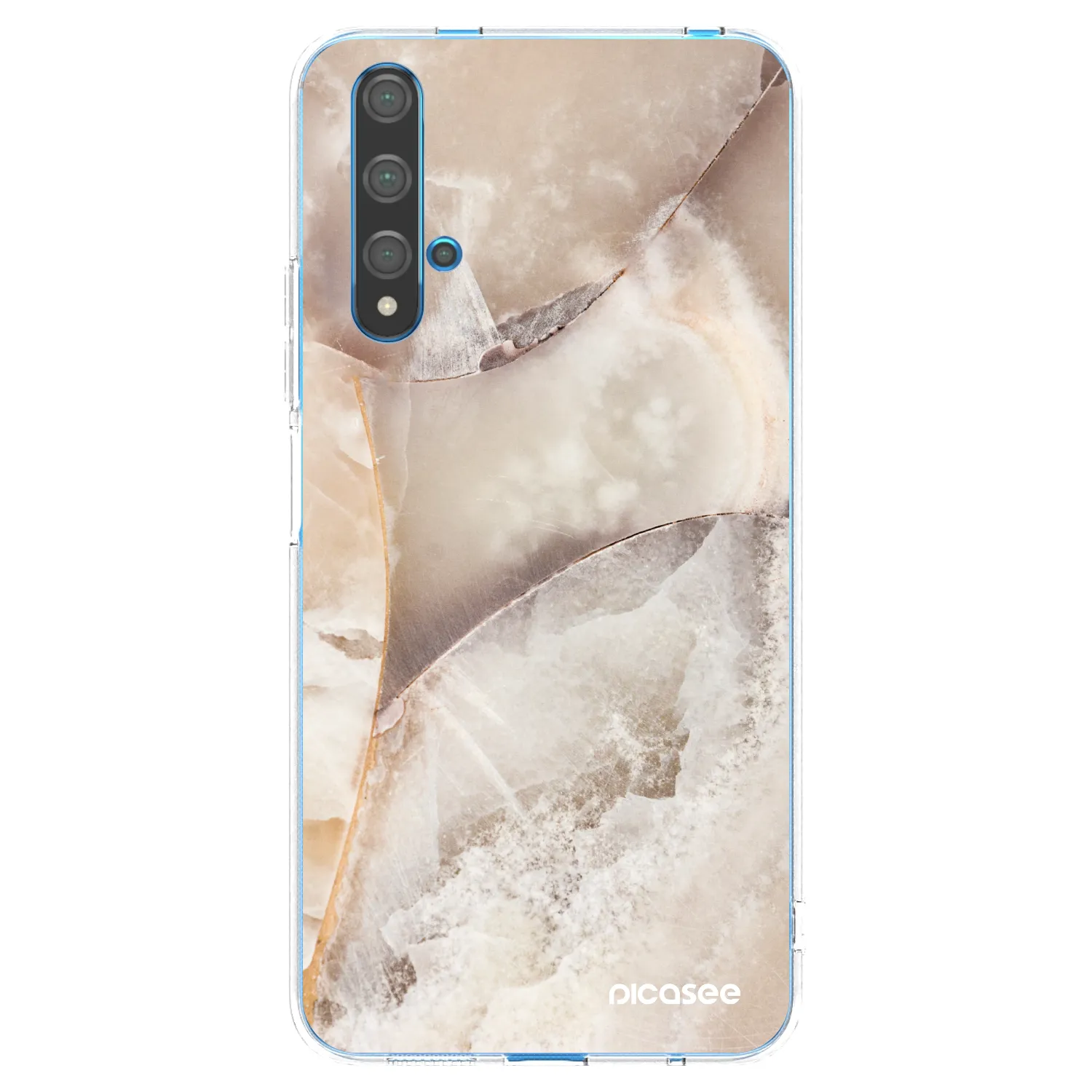 Picasee silikonska prozirna maskica za Huawei Nova 5T - Cream marble