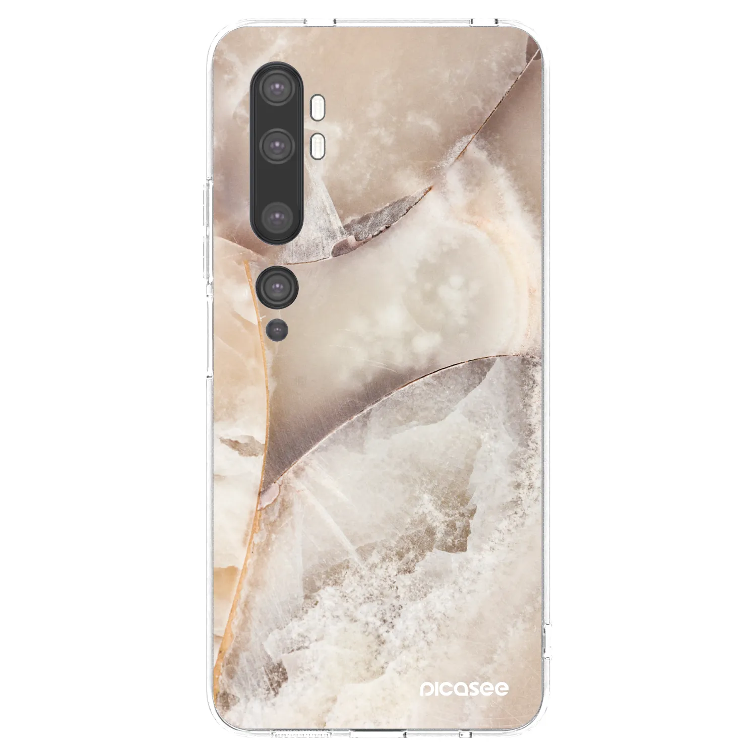 Picasee silikonska prozirna maskica za Xiaomi Mi Note 10 (Pro) - Cream marble