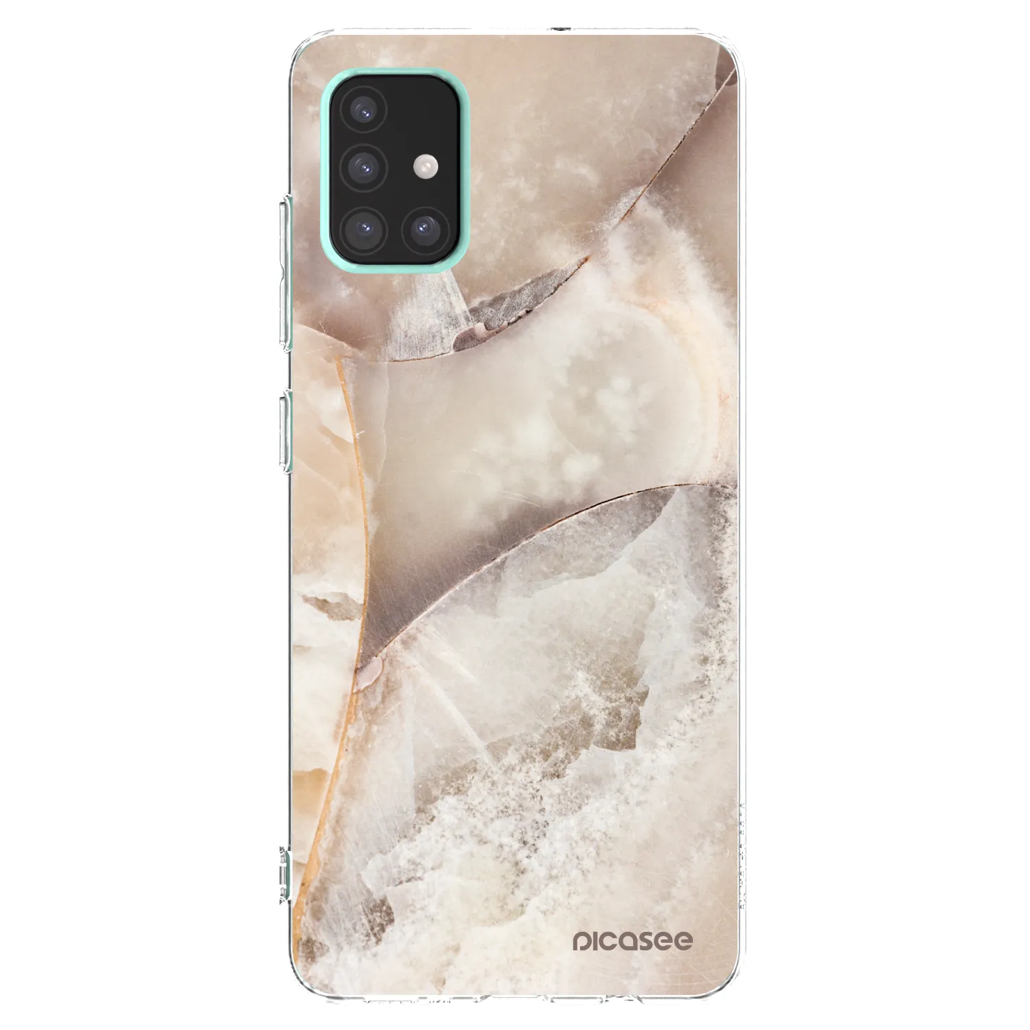 Picasee silikonska prozirna maskica za Samsung Galaxy A51 A515F - Cream marble