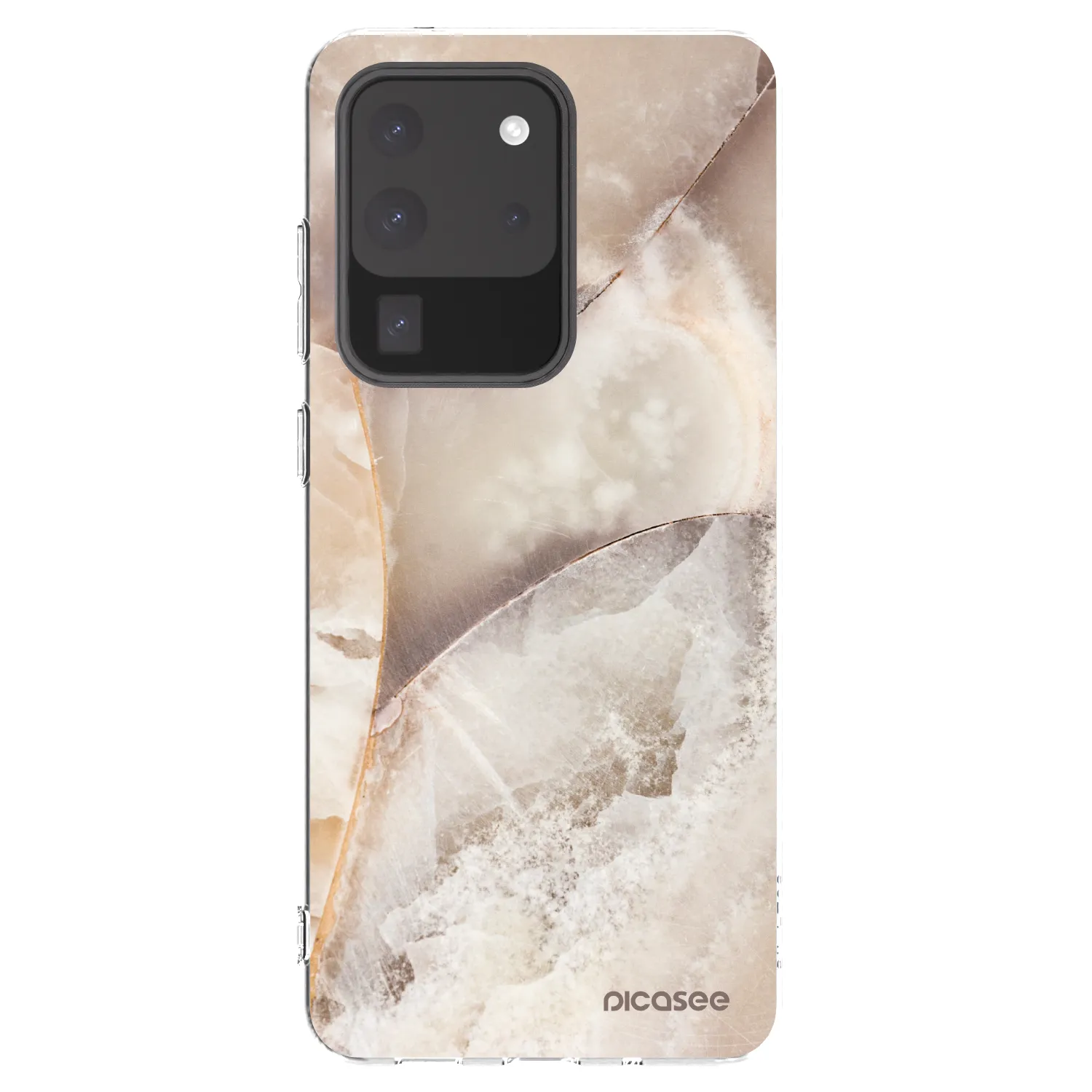 Picasee silikonska prozirna maskica za Samsung Galaxy S20 Ultra 5G G988F - Cream marble