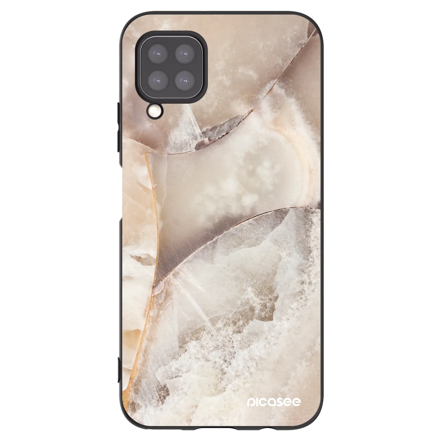 Picasee crna silikonska maskica za Huawei P40 Lite - Cream marble