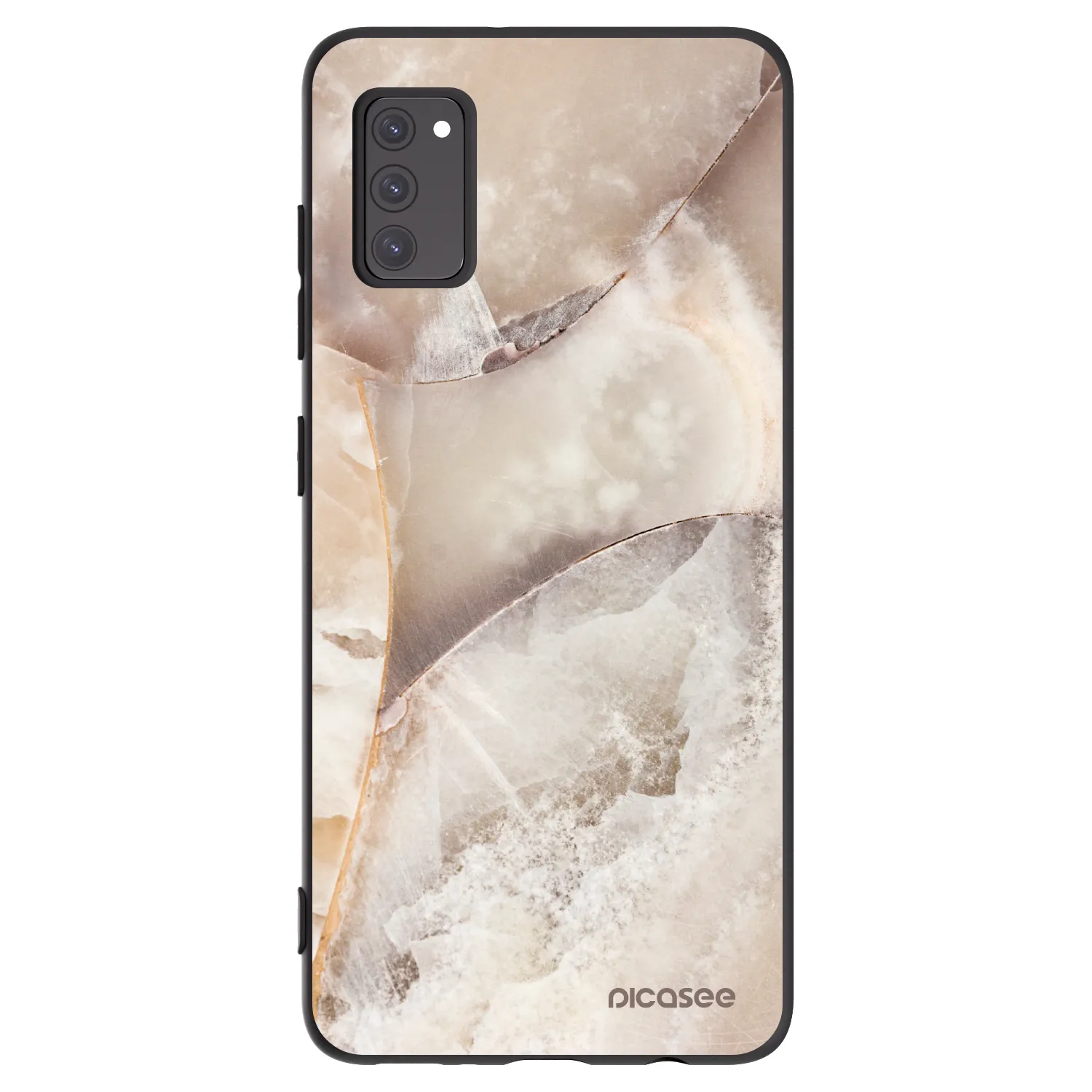 Picasee crna silikonska maskica za Samsung Galaxy A41 A415F - Cream marble