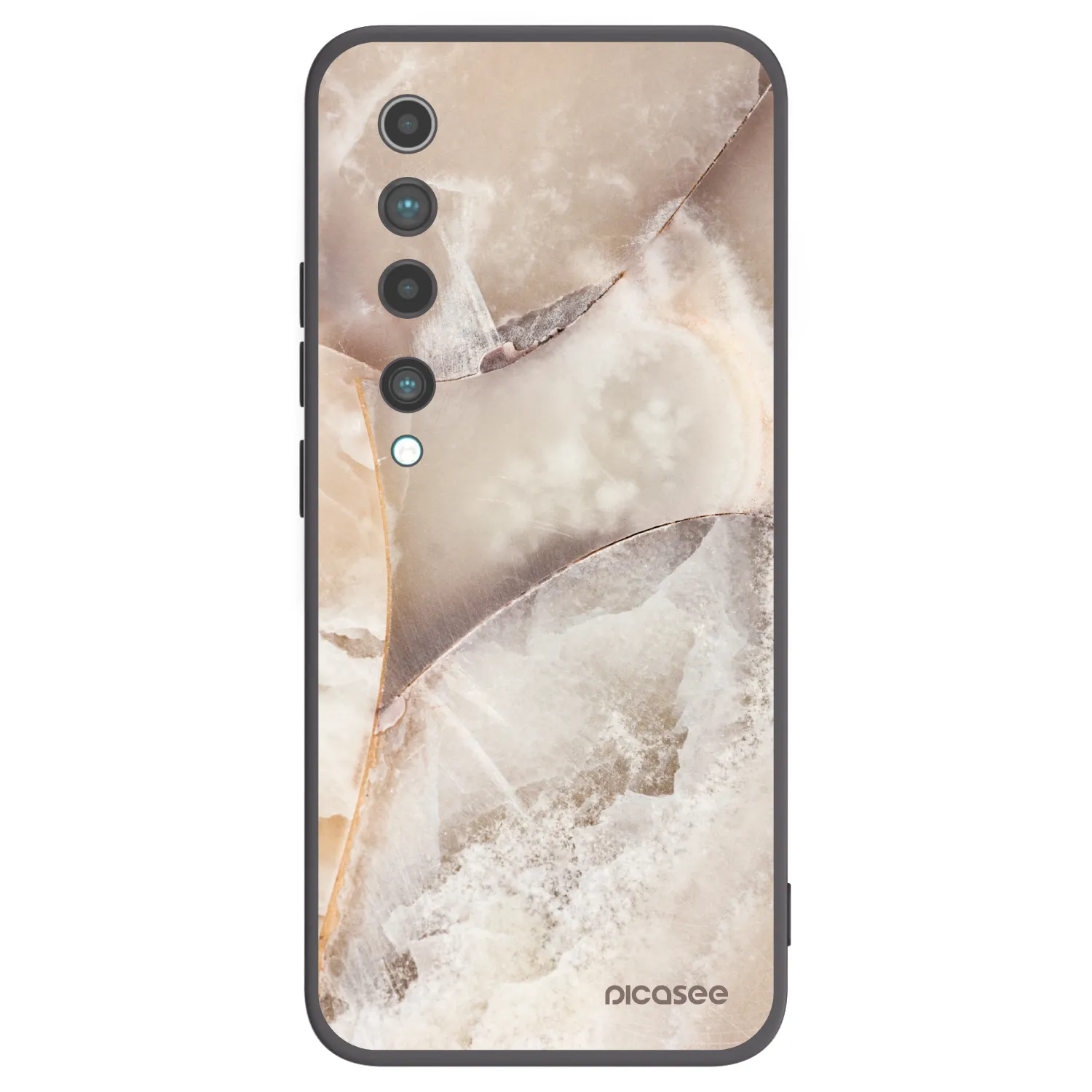 Picasee crna silikonska maskica za Xiaomi Mi 10 - Cream marble