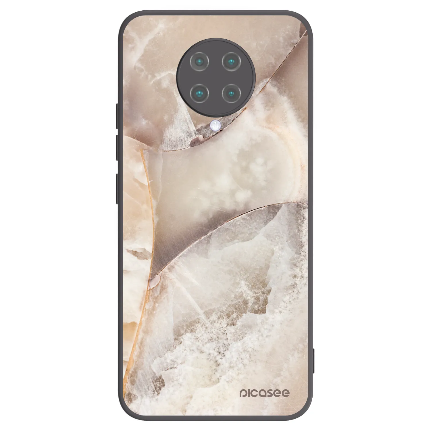 Picasee crna silikonska maskica za Xiaomi Poco F2 Pro - Cream marble